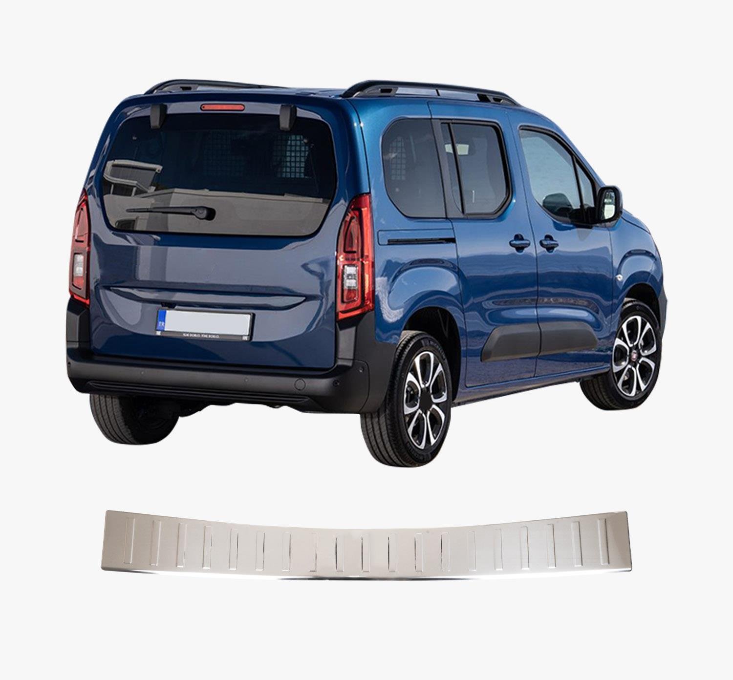 DOBLO 2022- KROM PARLAK ARKA TAMPON ÜSTÜ KORUMA