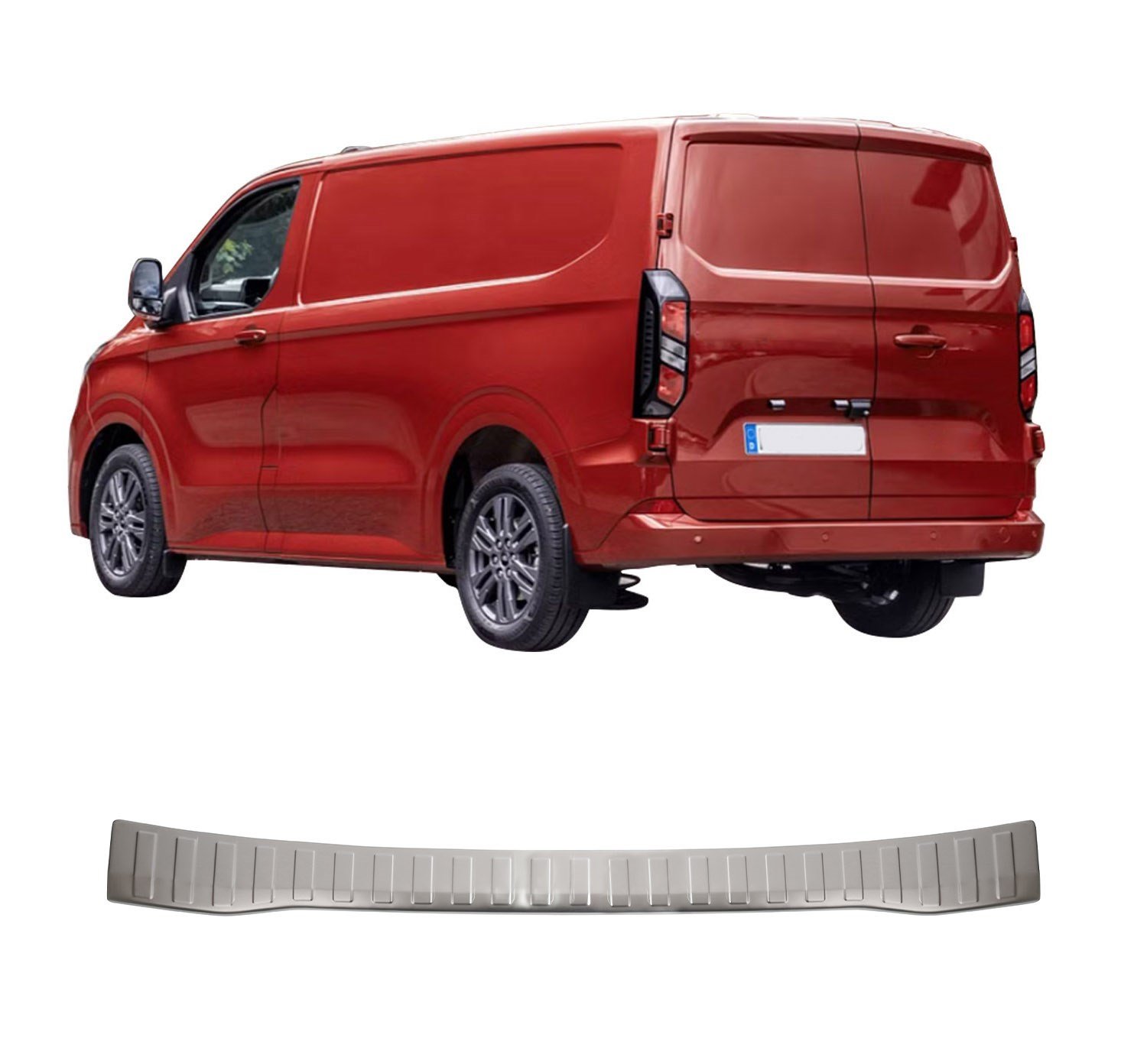 FORD CUSTOM UYUMLU 2024- KROM ARKA TAMPON EŞİĞİ KORUMA