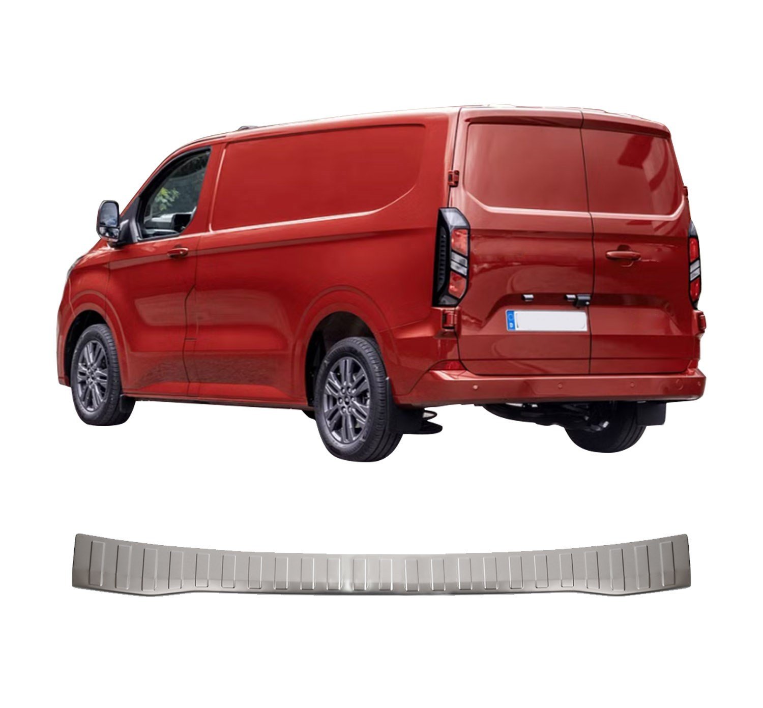 FORD CUSTOM UYUMLU 2024- KROM ARKA TAMPON EŞİĞİ KORUMA