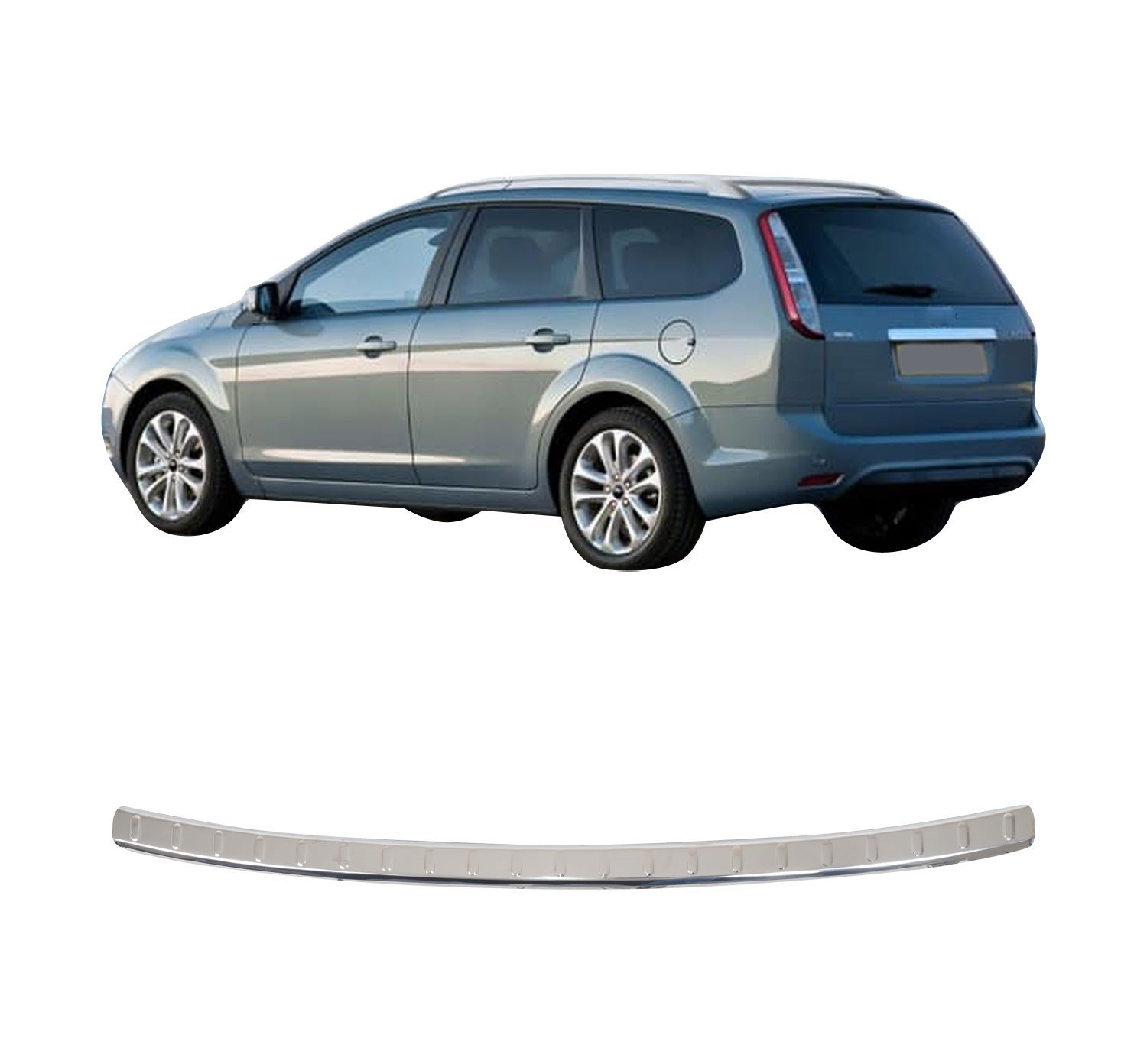 FORD FOCUS 3 TURNIER SW UYUMLU 2010- KROM ARKA TAMPON EŞİĞİ KORUMA