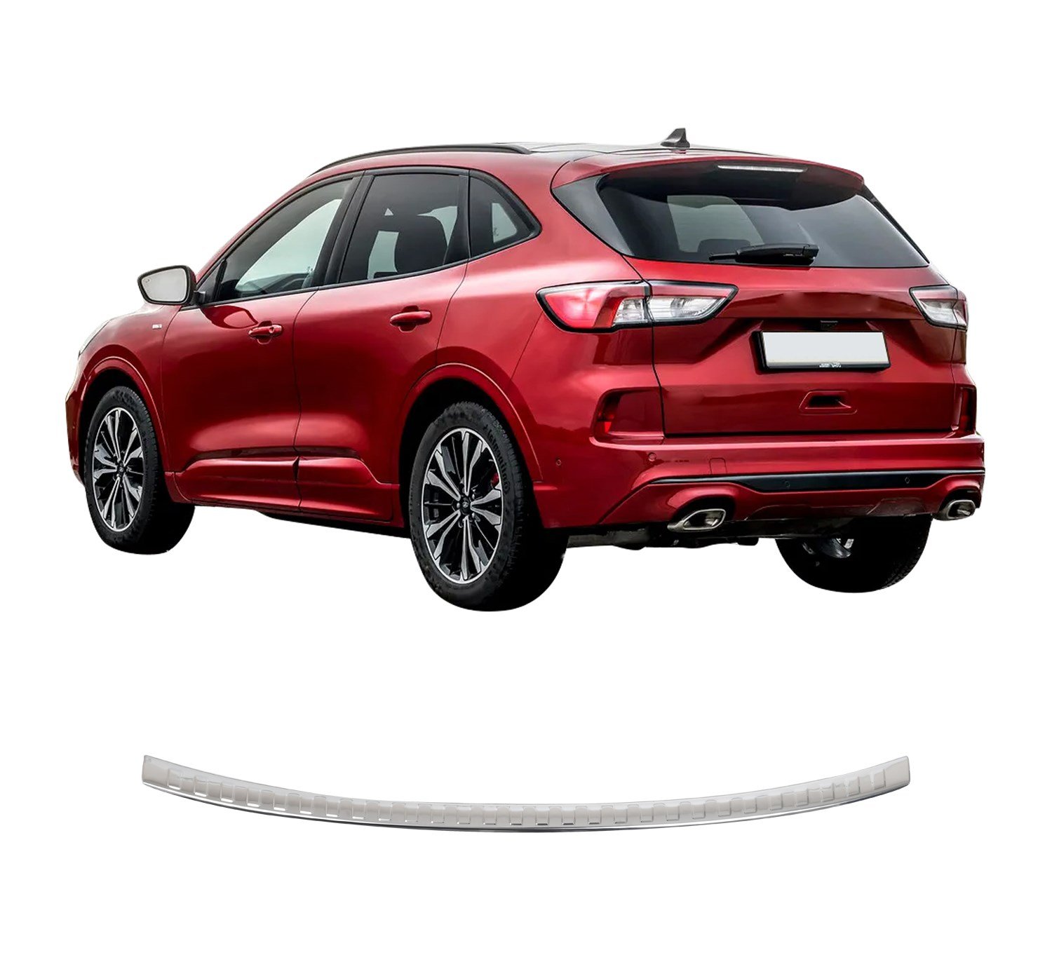 FORD KUGA 3 UYUMLU 2017- KROM ARKA TAMPON EŞİĞİ KORUMA