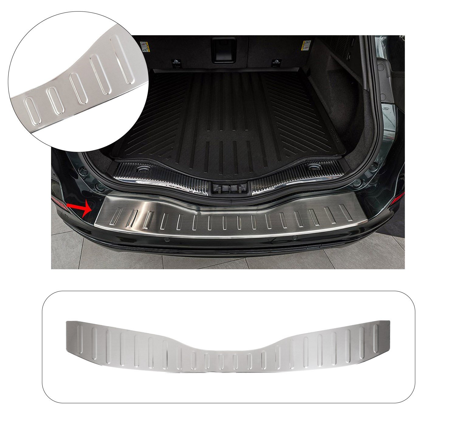 FORD MONDEO TURNIER MK4 UYUMLU 2007-2010 KROM PARLAK ARKA TAMPON EŞİĞİ KORUMA