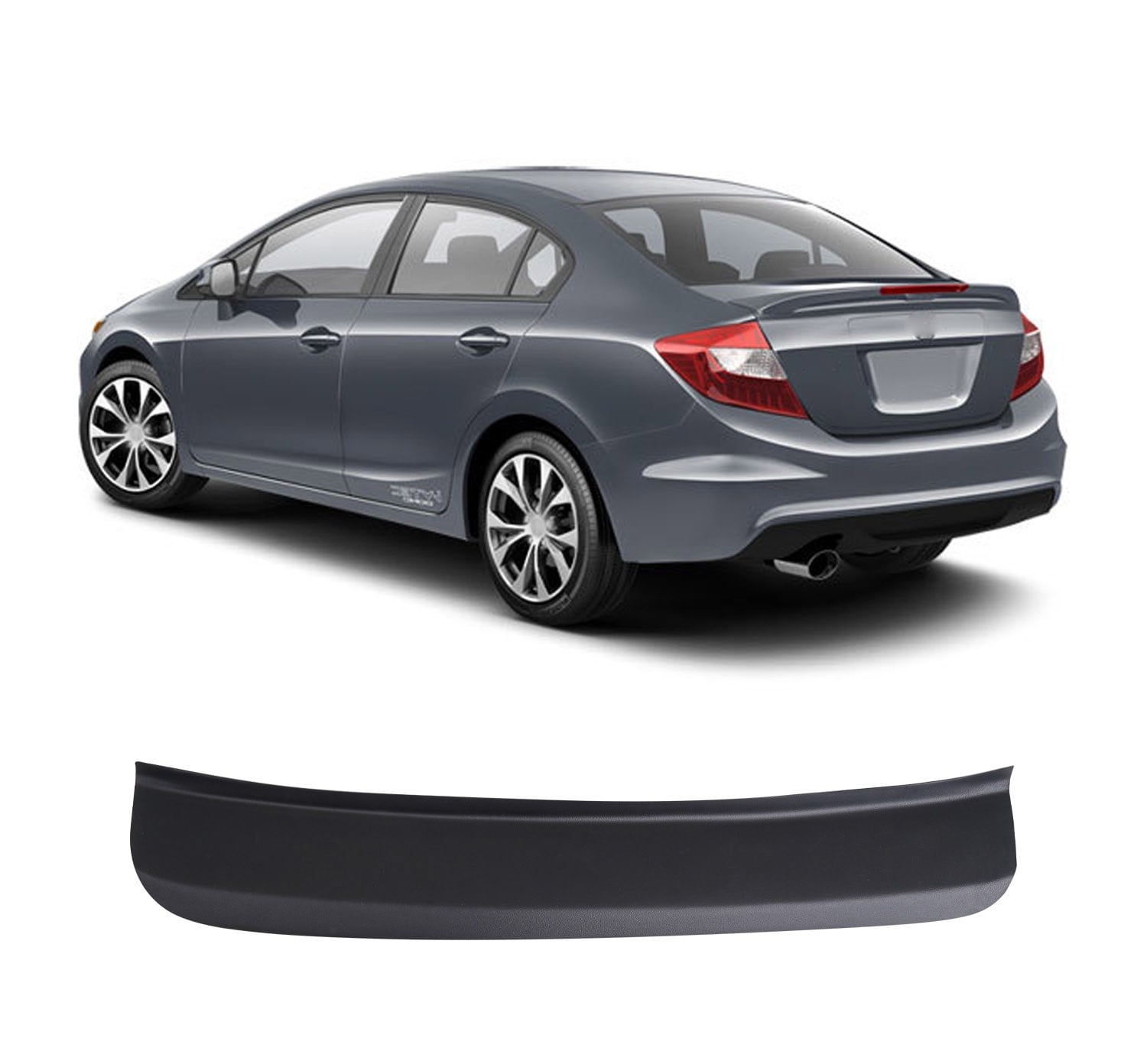HONDA CIVIC 2012-2016 GENİŞ ABS ARKA TAMPON ÜSTÜ KORUMA