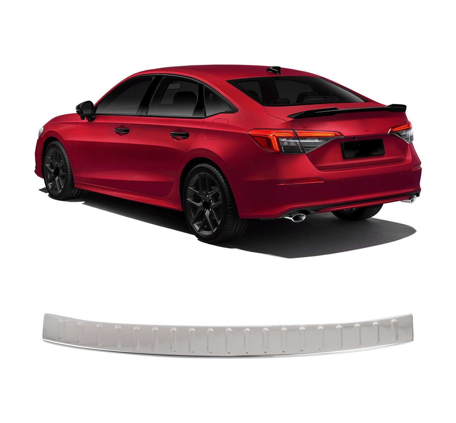 HONDA CIVIC FE UYUMLU KROM ARKA TAMPON EŞİĞİ KORUMA