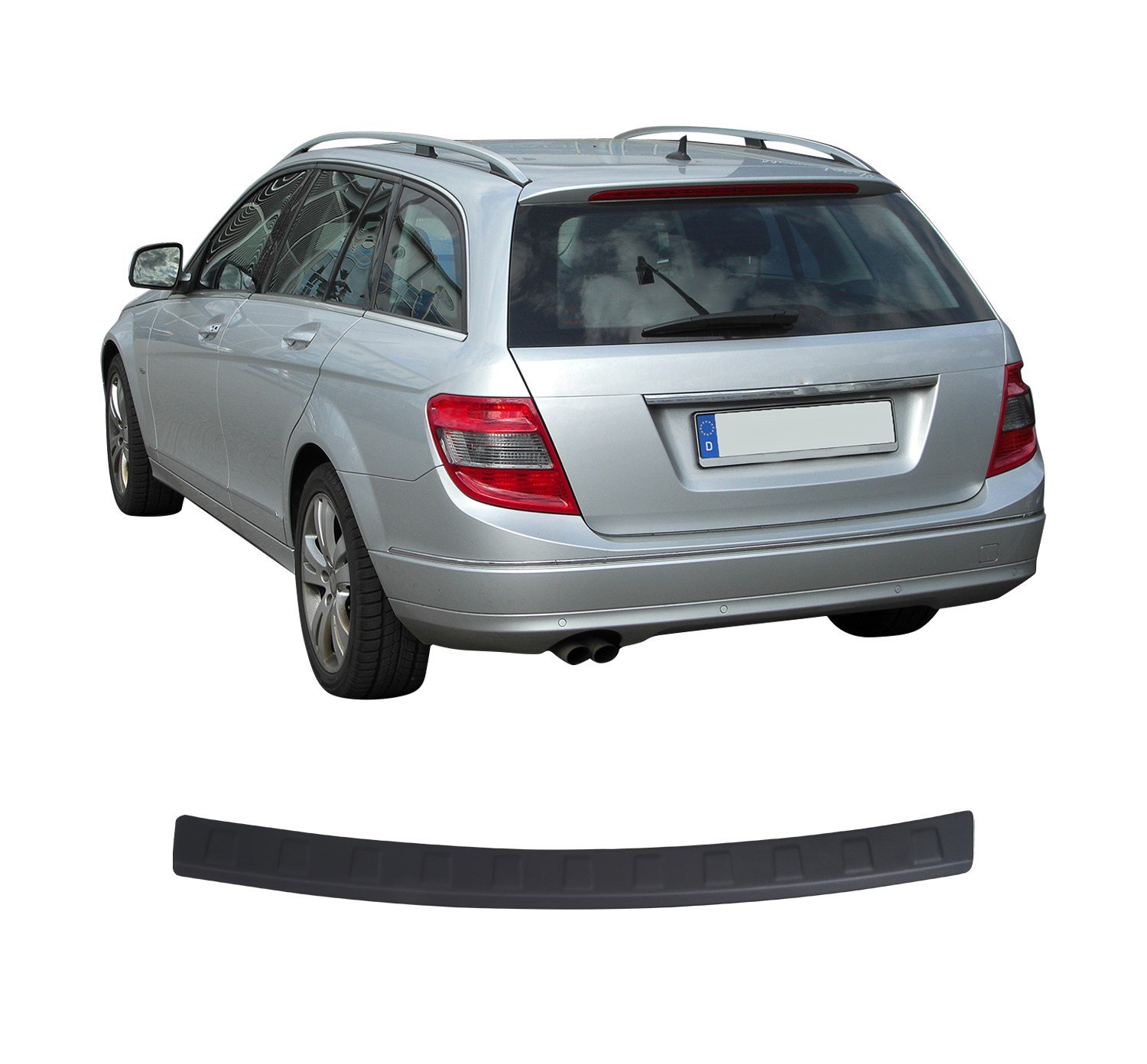 Mercedes C-Class W204 T Uyumlu 2010 ve Üzeri ABS Arka Tampon Üstü Koruma