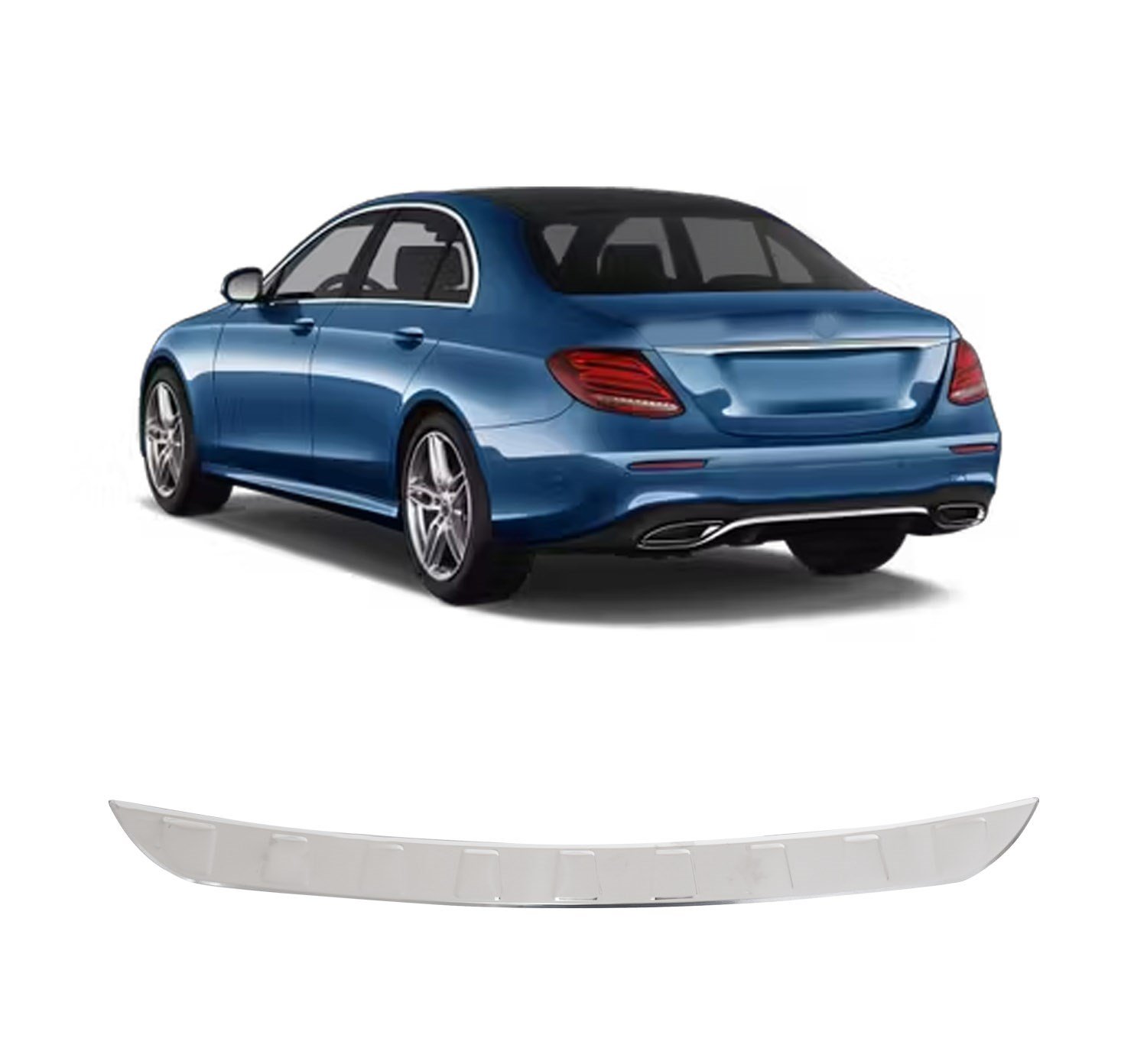 MERCEDES E SERISI W213 UYUMLU 2016- KROM ARKA TAMPON EŞİĞİ KORUMA