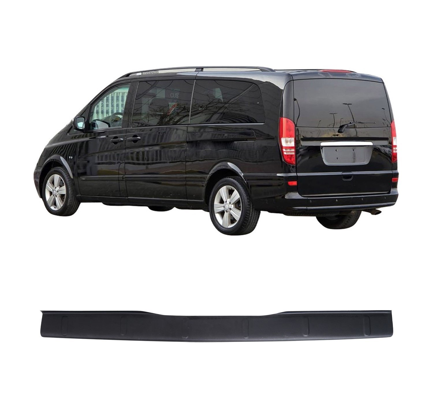 MERCEDES VIANO 2003-2014 ABS GENİŞ ARKA TAMPON ÜSTÜ KORUMA