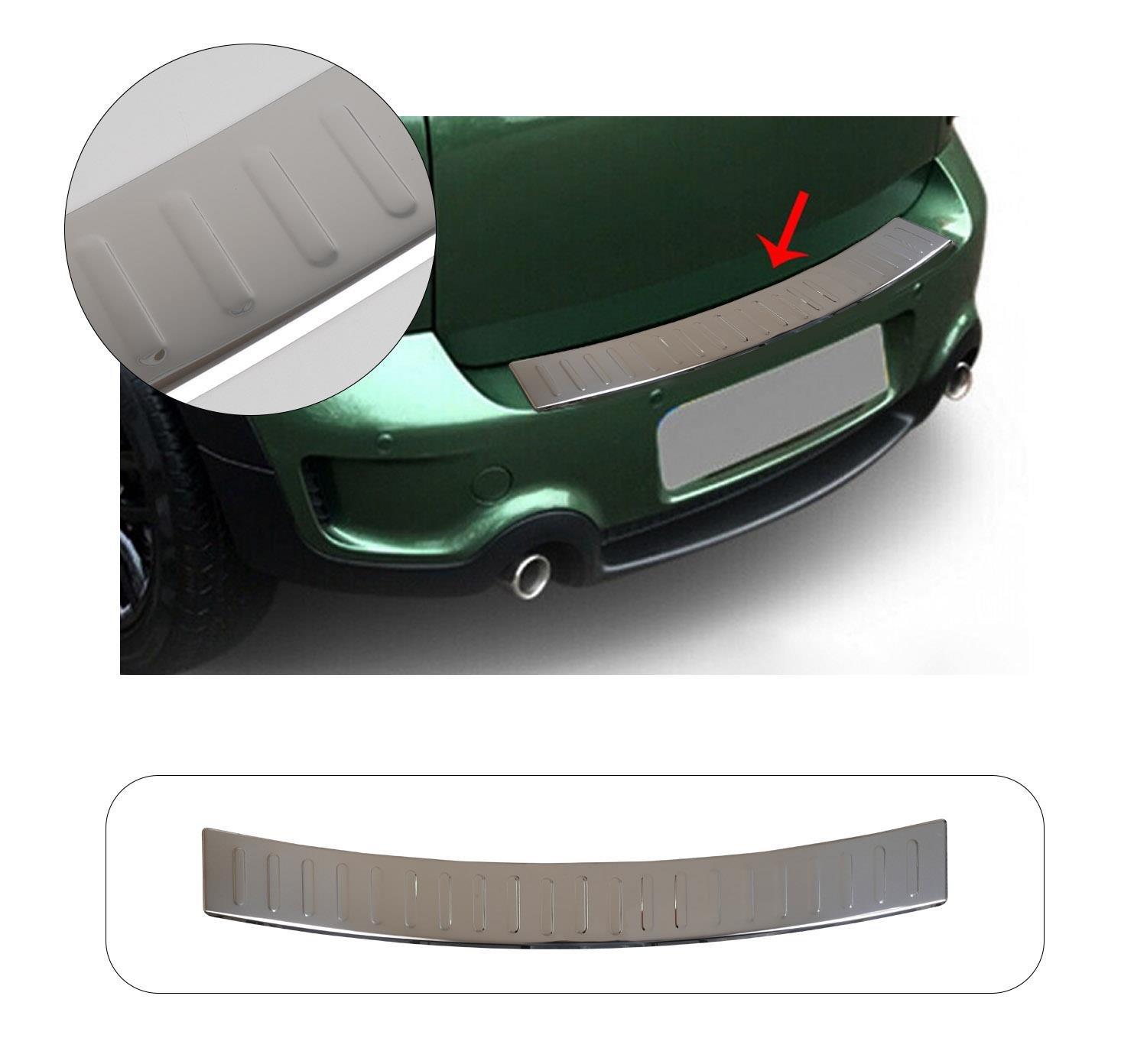 MINI COUNTRYMAN R60 2010-2017 KROM PARLAK ARKA TAMPON ÜSTÜ KORUMA