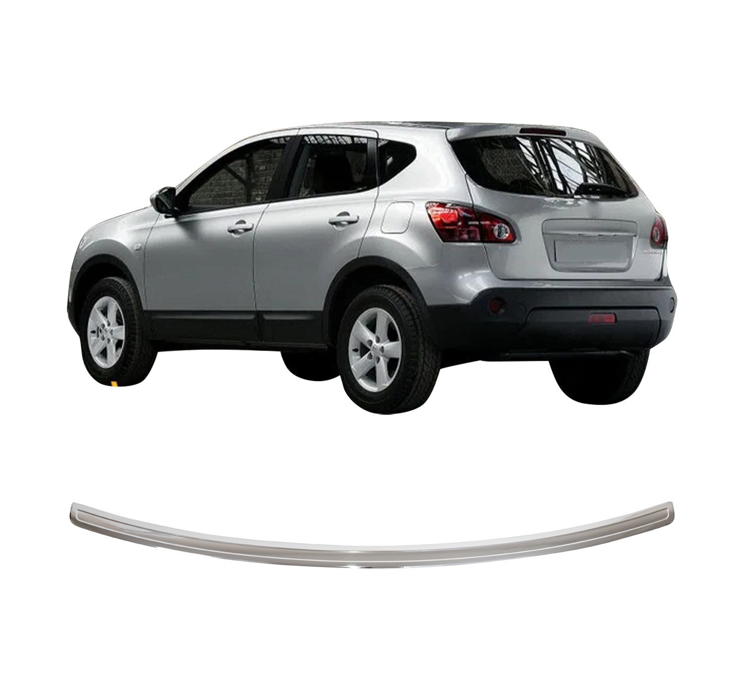 NISSAN QASHQAI UYUMLU 2007-2014 KROM ARKA TAMPON EŞİĞİ KORUMA