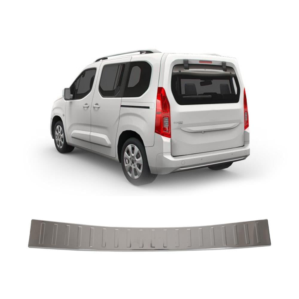 OPEL COMBO E 2019- KROM PARLAK ARKA TAMPON ÜSTÜ KORUMA