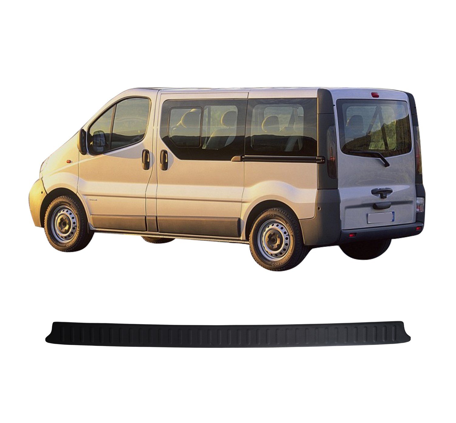 Opel Vivaro Uyumlu 2001-2014 Uzun Model ABS Arka Tampon Üstü Koruma