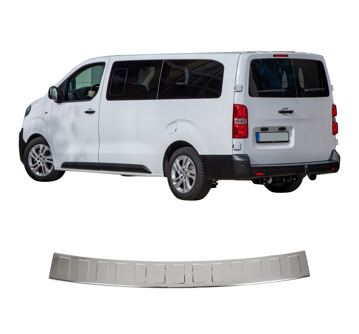 OPEL VIVARO UYUMLU 2019- KROM PARLAK ARKA TAMPON EŞİĞİ KORUMA