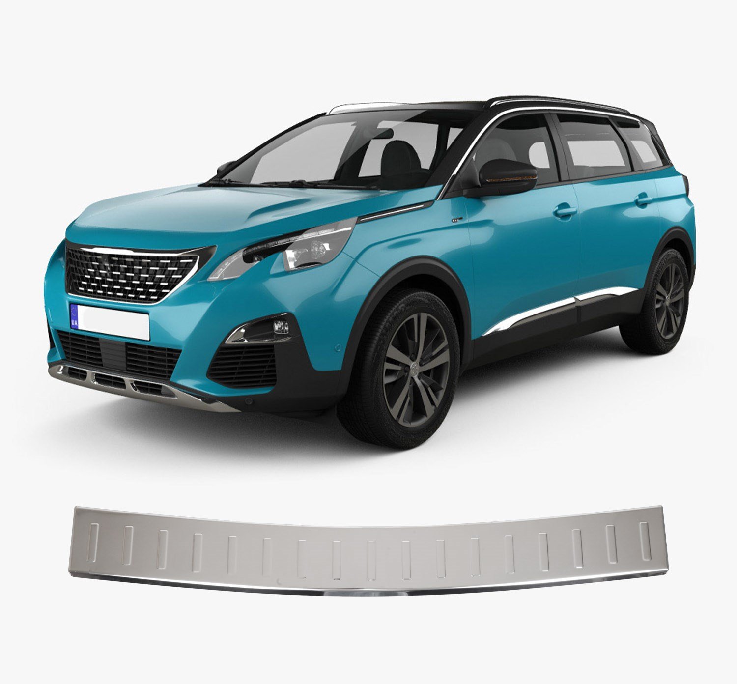 PEUGEOT 5008 UYUMLU 2009-2017 KROM PARLAK ARKA TAMPON EŞİĞİ KORUMA