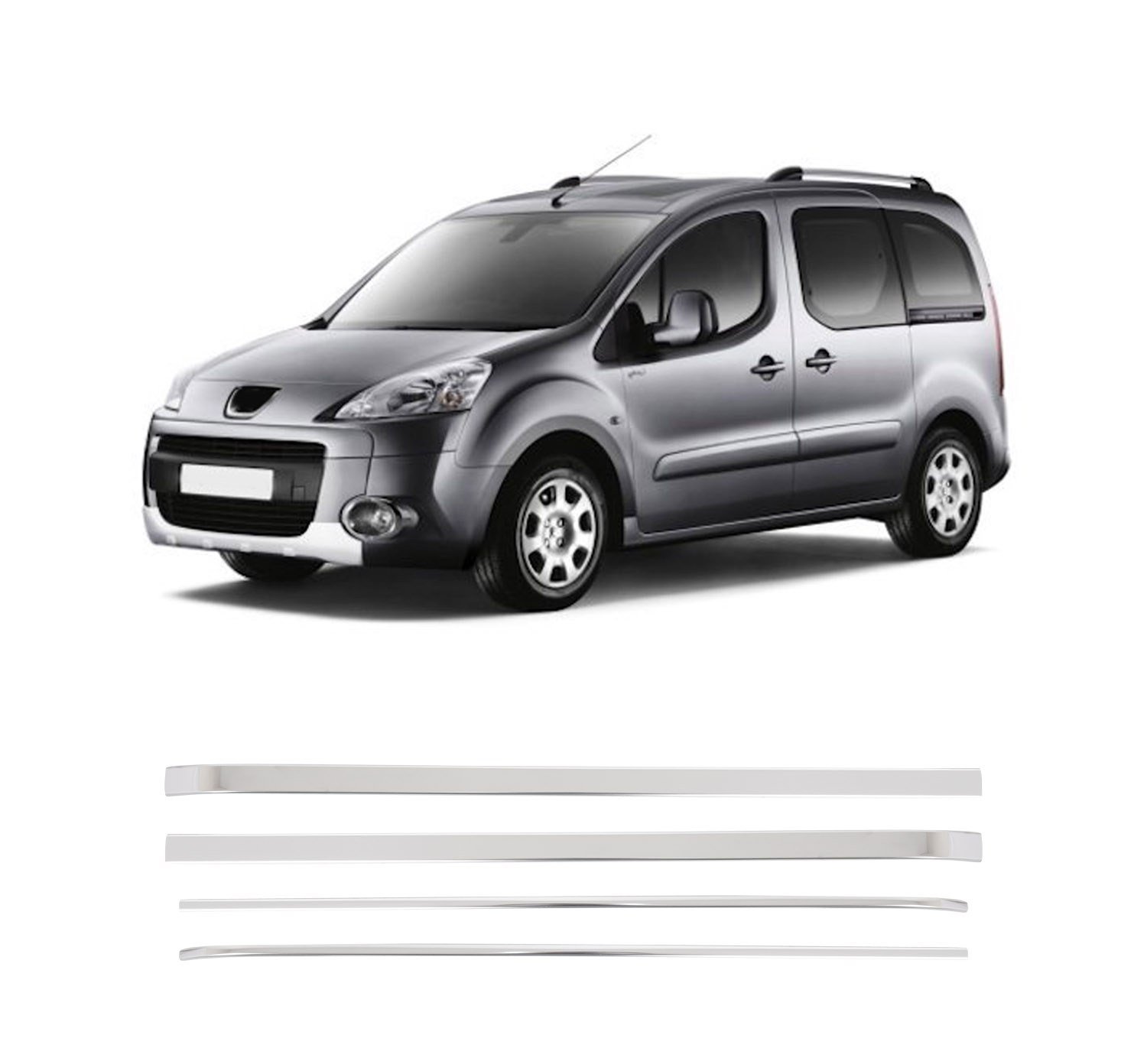 PEUGEOT PARTNER TEPEE 2008-2018 SÜRGÜ ÇITASI SET 4 PRÇ İNCE+GENİŞ