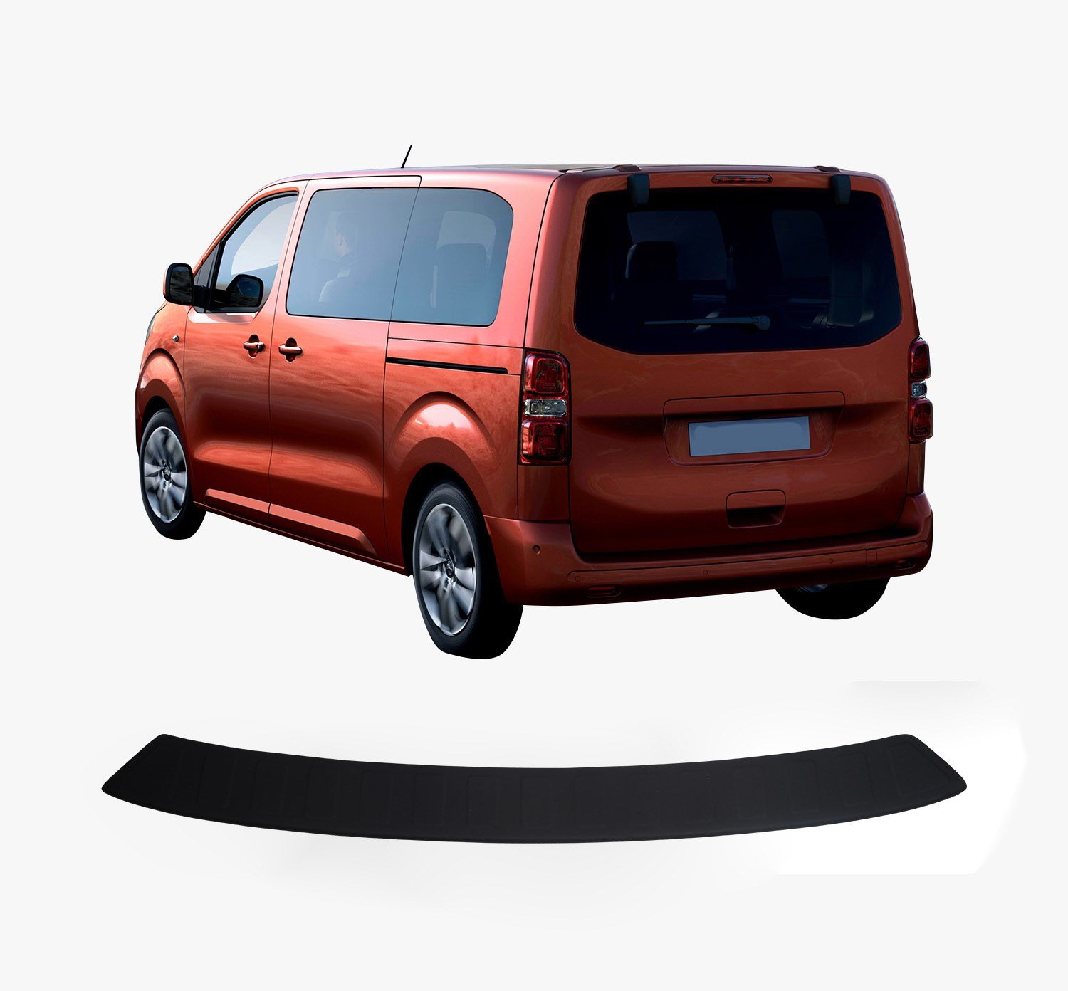 Peugeot Traveller Uyumlu 2016 ve Üzeri Uzun Model ABS Arka Tampon Üstü Koruma