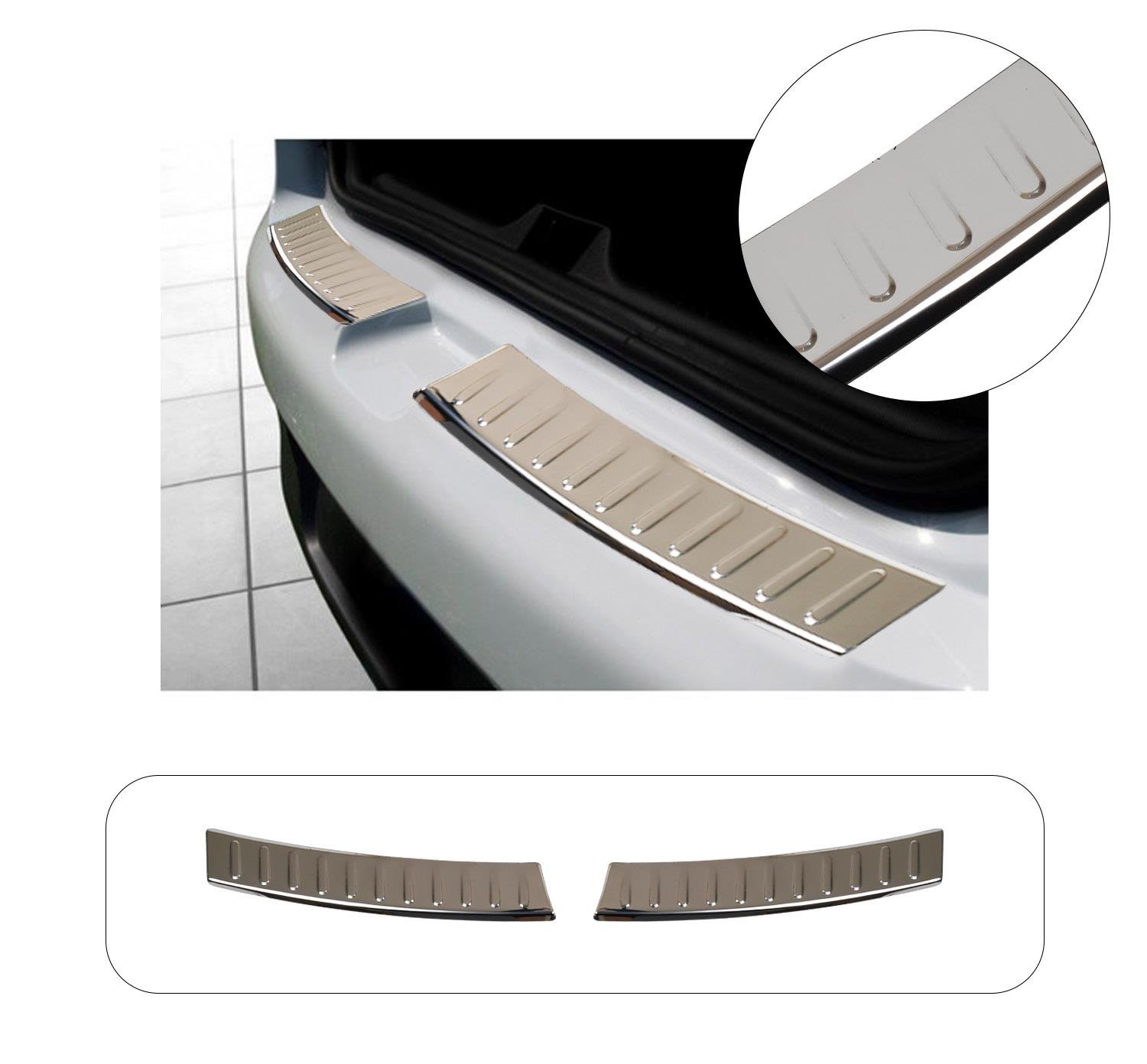 RENAULT CLIO 4 HB 2 PCS KROM PARLAK ARKA TAMPON ÜSTÜ KORUMA
