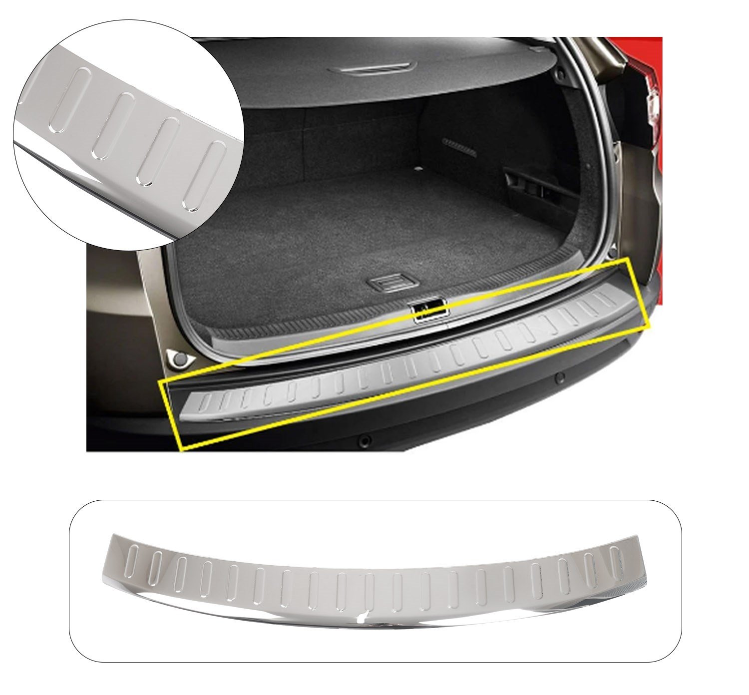 RENAULT MEGANE 3 SW UYUMLU 2008-2016 KROM ARKA TAMPON EŞİĞİ KORUMA