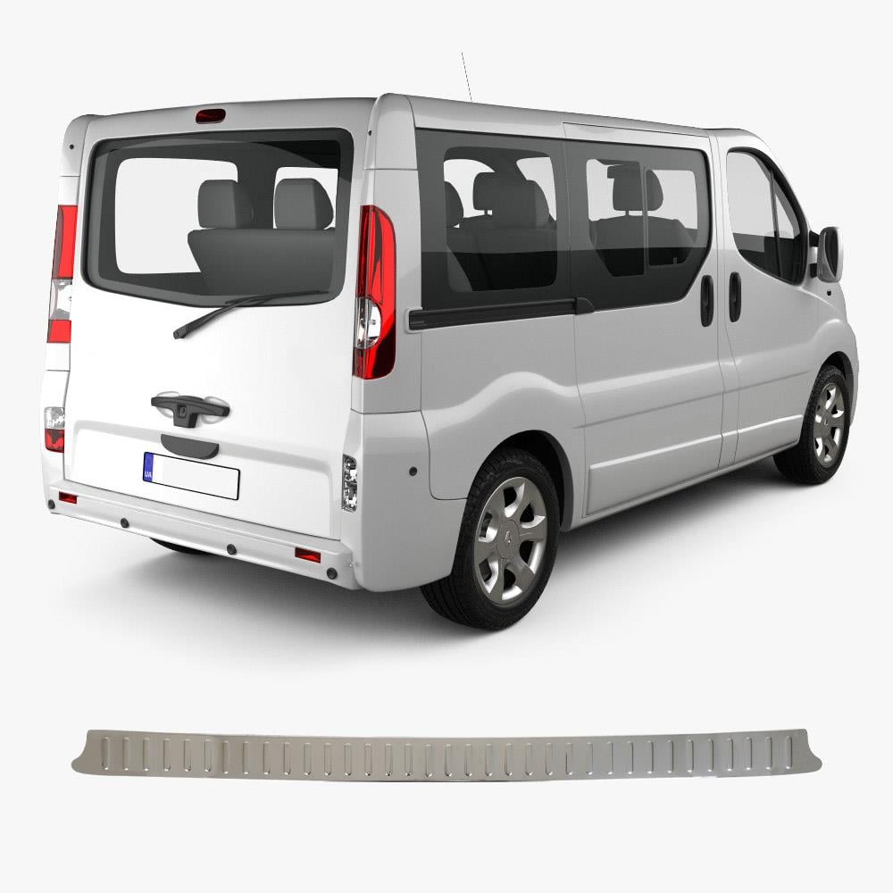 RENAULT TRAFIC 2001-2014 LARGE KROM PARLAK ARKA TAMPON ÜSTÜ KORUMA