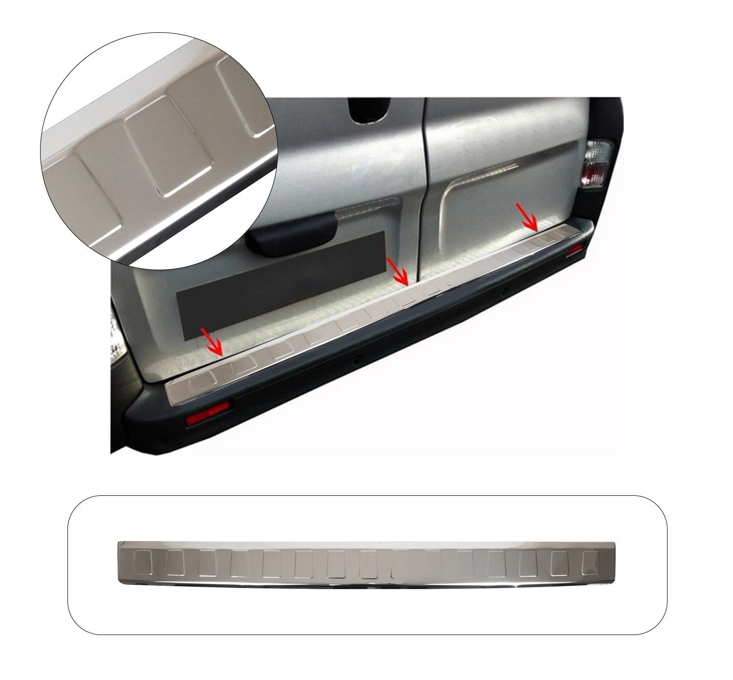 RENAULT TRAFIC 2001-2014 LONG KROM PARLAK ARKA TAMPON ÜSTÜ KORUMA