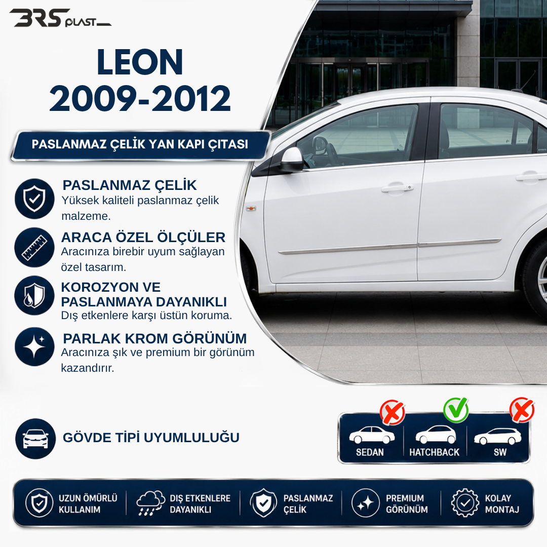 SEAT LEON MK2 2005-2012 YAN KAPI ÇITASI 4 PRÇ