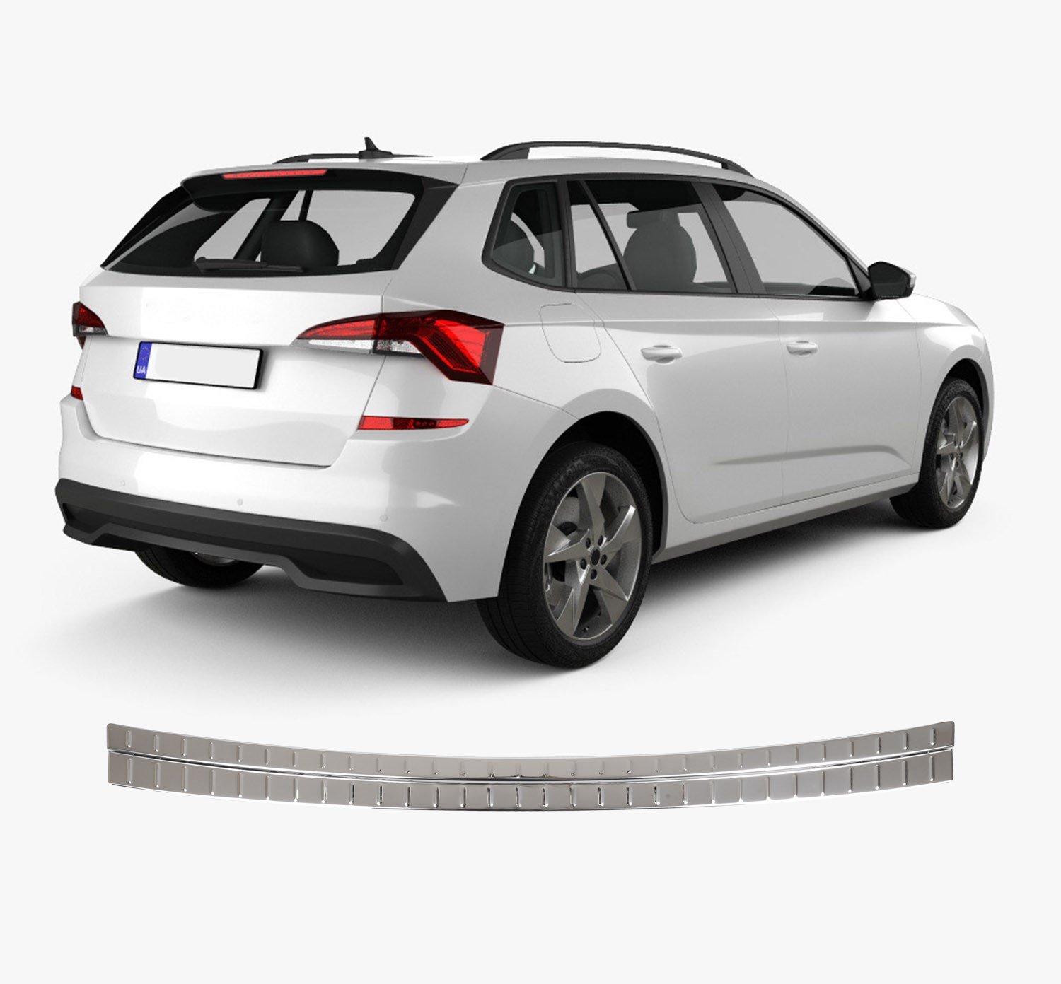 SKODA KODIAQ UYUMLU 2016- KROM PARLAK ARKA TAMPON EŞİĞİ KORUMA