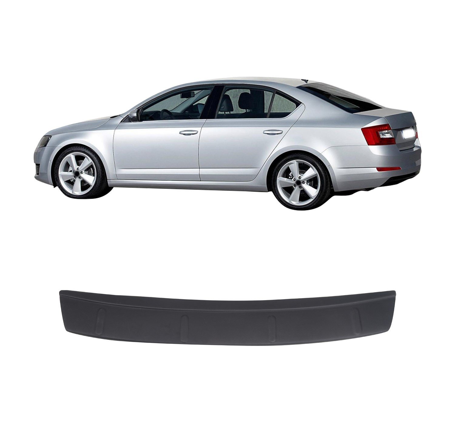 SKODA OCTAVIA 2013-2019 ABS GENİŞ ARKA TAMPON ÜSTÜ KORUMA