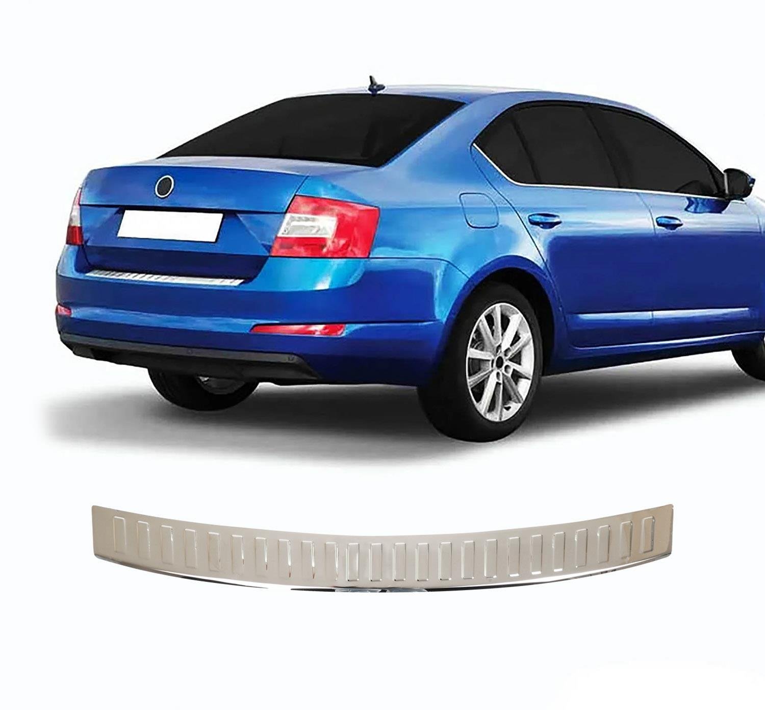 SKODA OCTAVIA A7 SD 2013-2016 KROM PARLAK ARKA TAMPON ÜSTÜ KORUMA