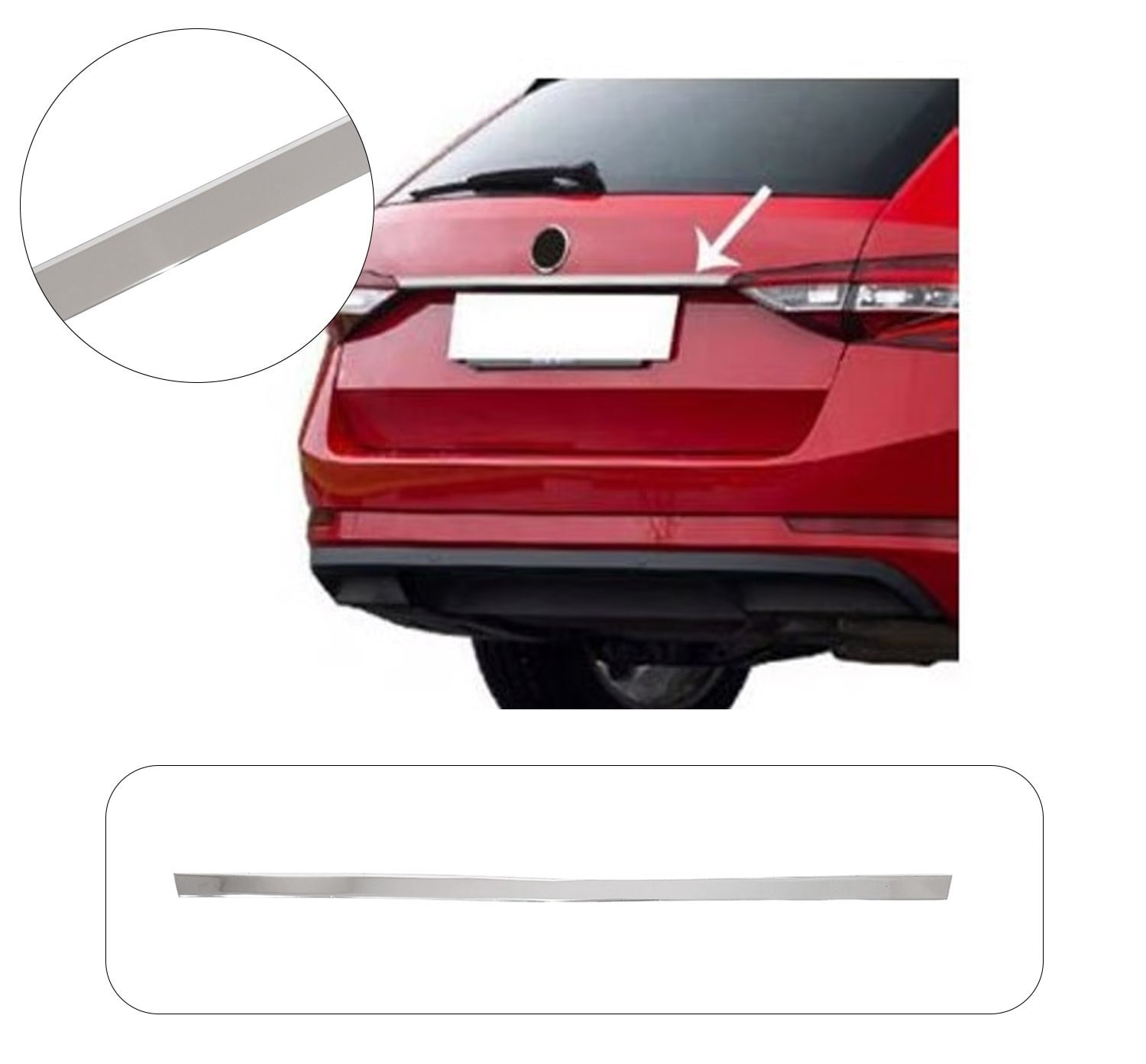 SKODA SUPERB B7 SD 2015  BAGAJ ÇITASI (PLAKA ÜSTÜ) P.ÇELİK
