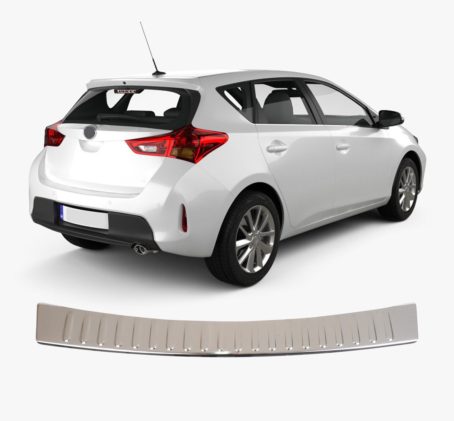 TOYOTA AURIS SEDAN UYUMLU 2014- KROM ARKA TAMPON EŞİĞİ KORUMA