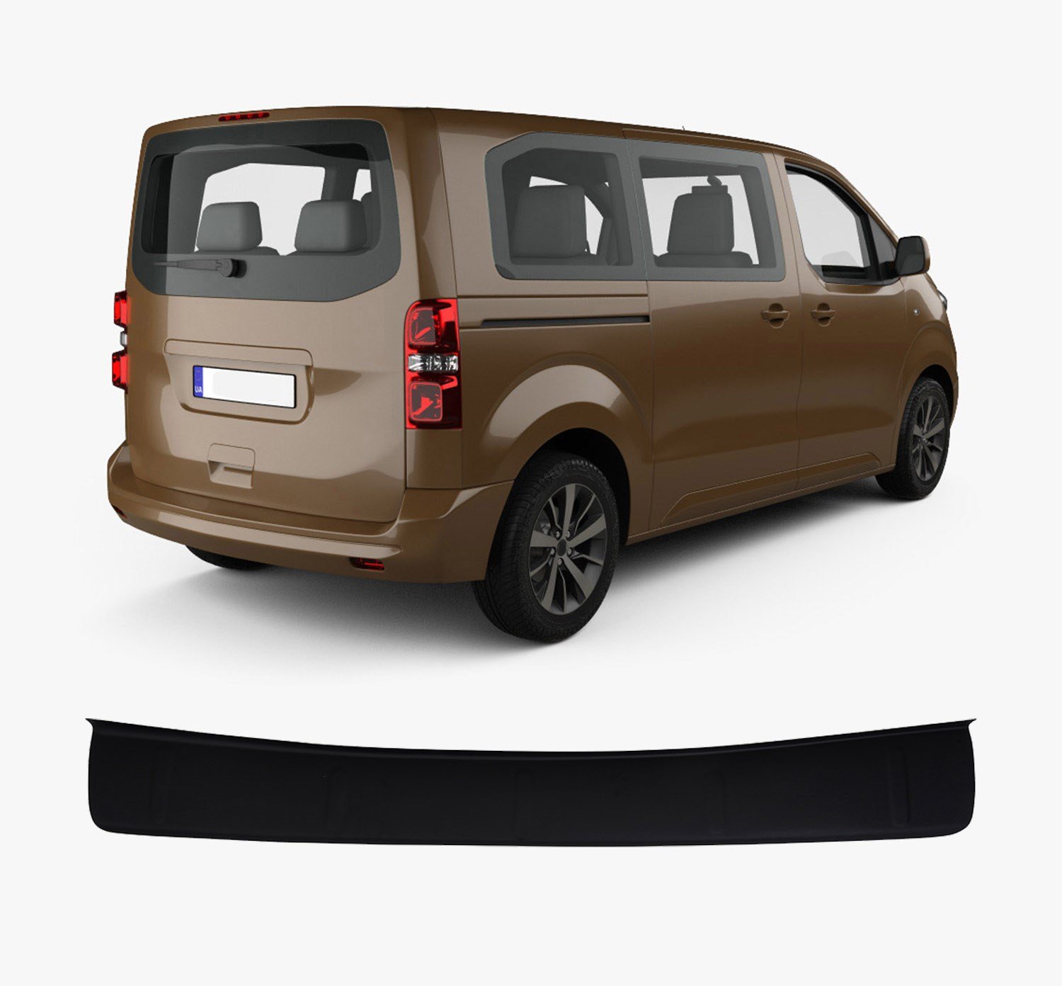 TOYOTA PROACE 2019- ARKA TAMPON ÜSTÜ KORUMA ABS GENİŞ MODEL