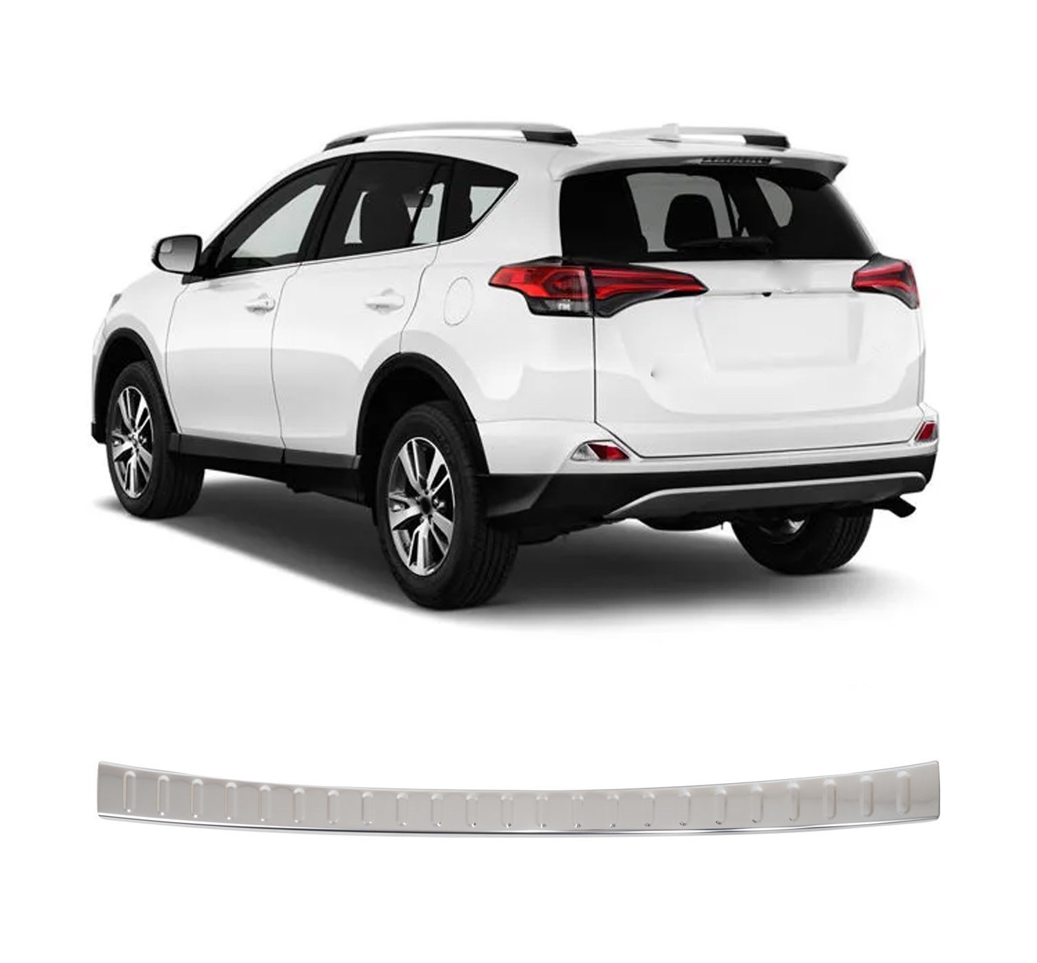 TOYOTA RAV4 UYUMLU 2018- KROM ARKA TAMPON EŞİĞİ KORUMA