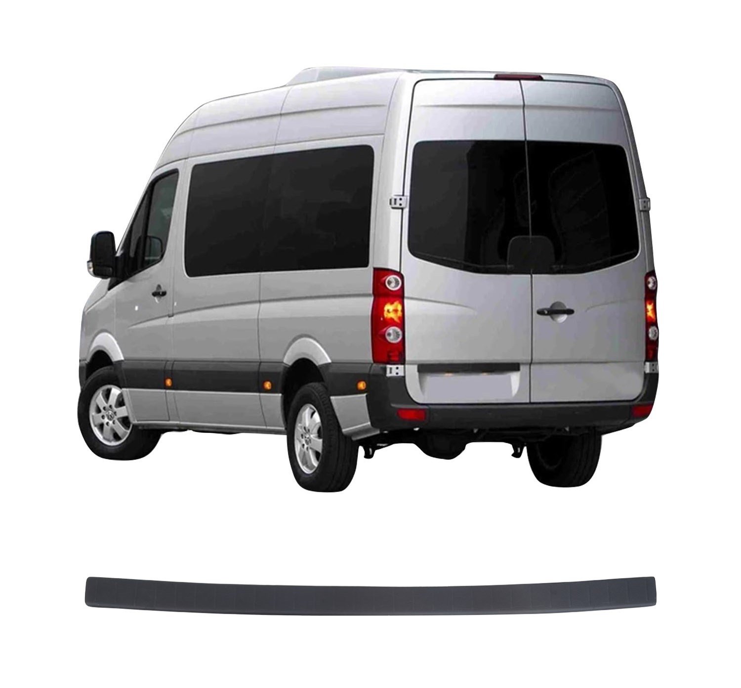 Volkswagen Crafter Uyumlu 2006-2017 ABS Arka Tampon Üstü Koruma