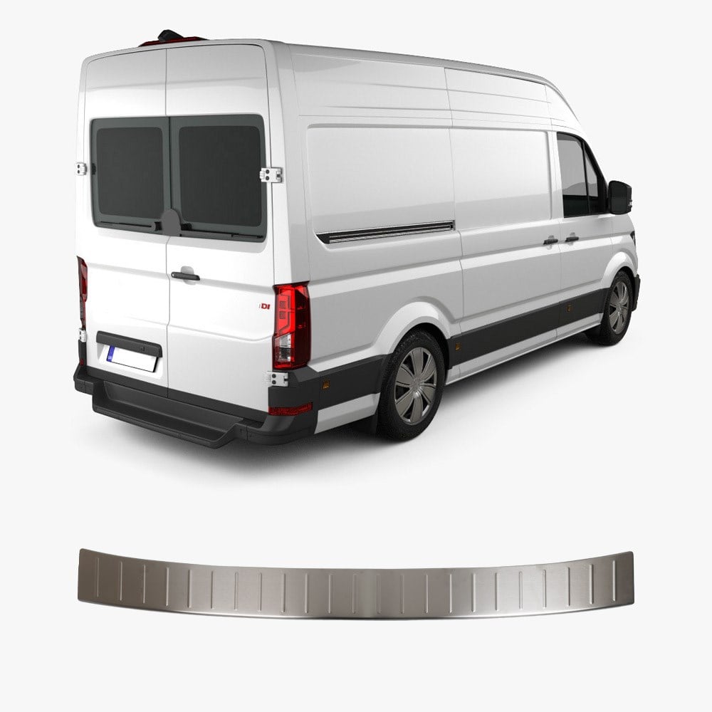 VOLKSWAGEN CRAFTER UYUMLU 2017- KROM PARLAK ARKA TAMPON EŞİĞİ KORUMA
