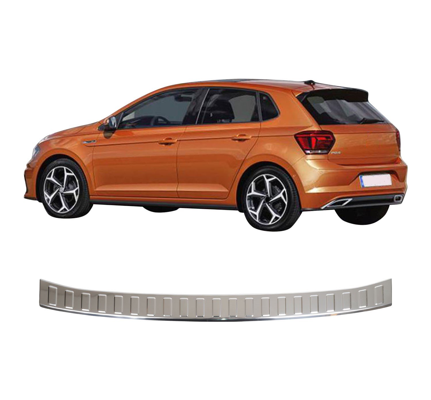VOLKSWAGEN POLO VI HB UYUMLU 2015- KROM ARKA TAMPON EŞİĞİ KORUMA