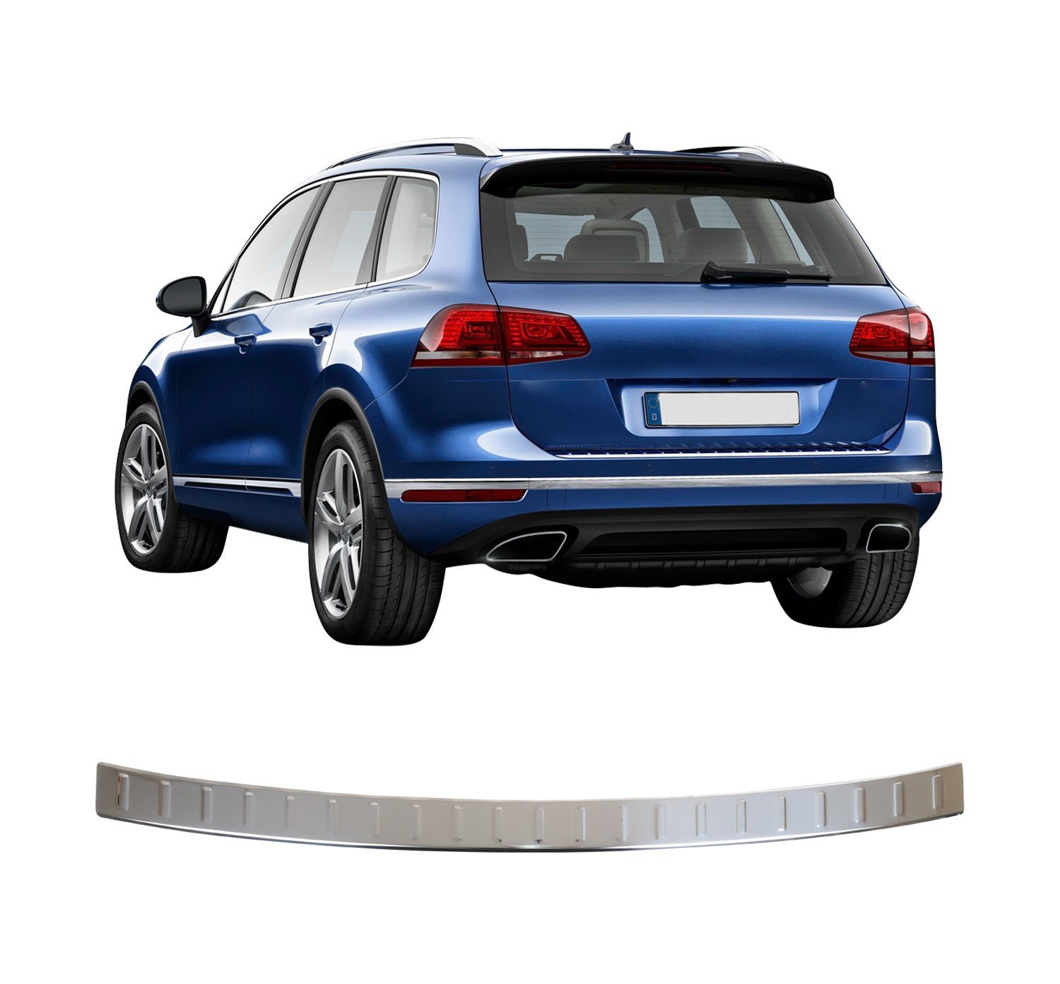 VOLKSWAGEN TOUAREG UYUMLU 2018- KROM ARKA TAMPON EŞİĞİ KORUMA