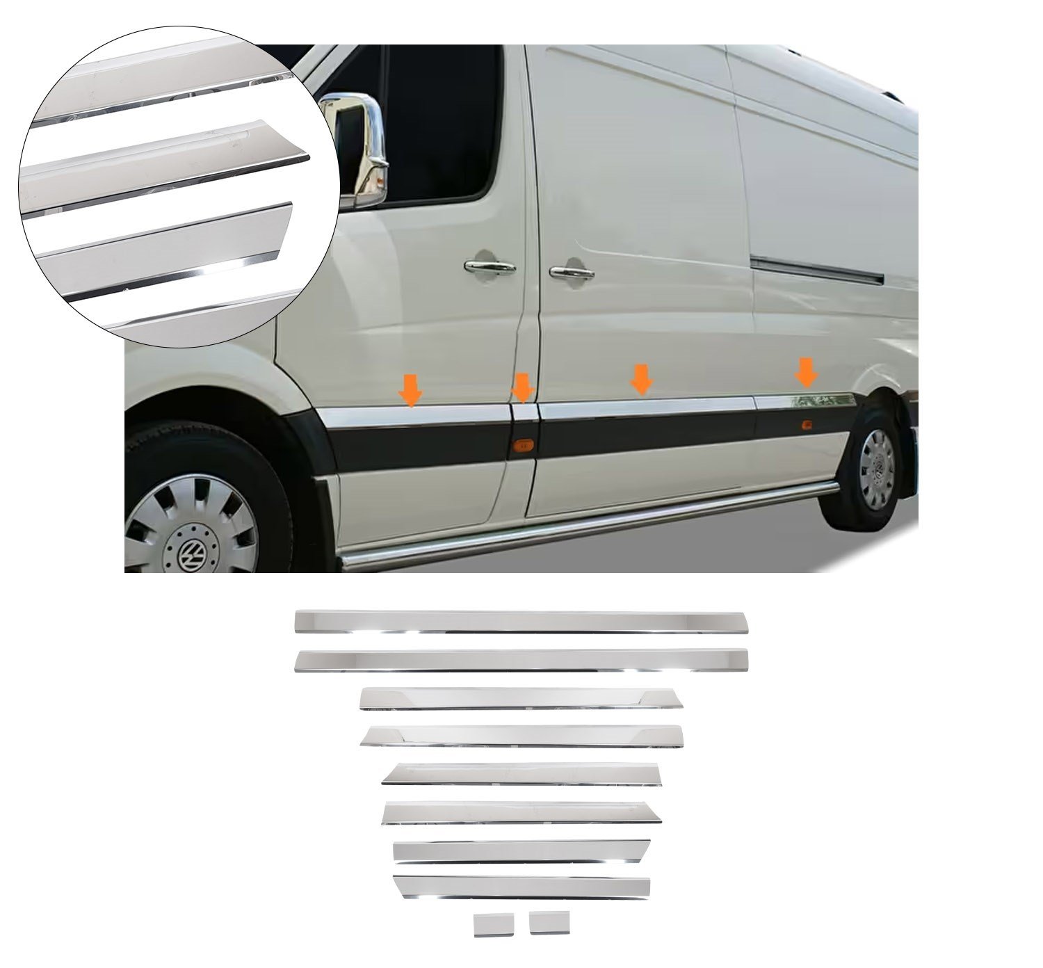 VW CRAFTER 2006-2017 YAN KAPI ÇITASI UZUN ŞASİ