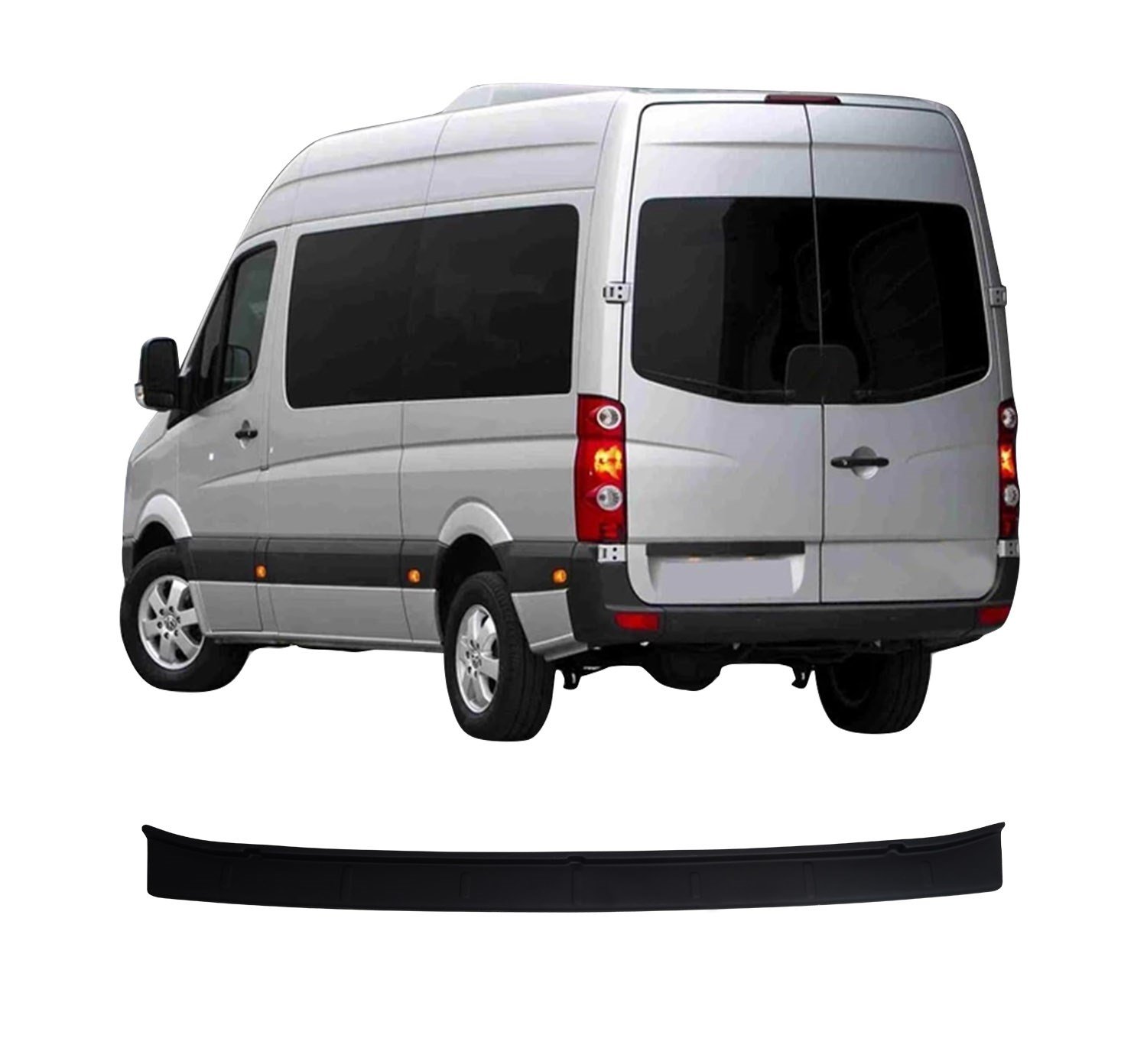 VW CRAFTER 2006- ABS GENİŞ ARKA TAMPON ÜSTÜ KORUMA