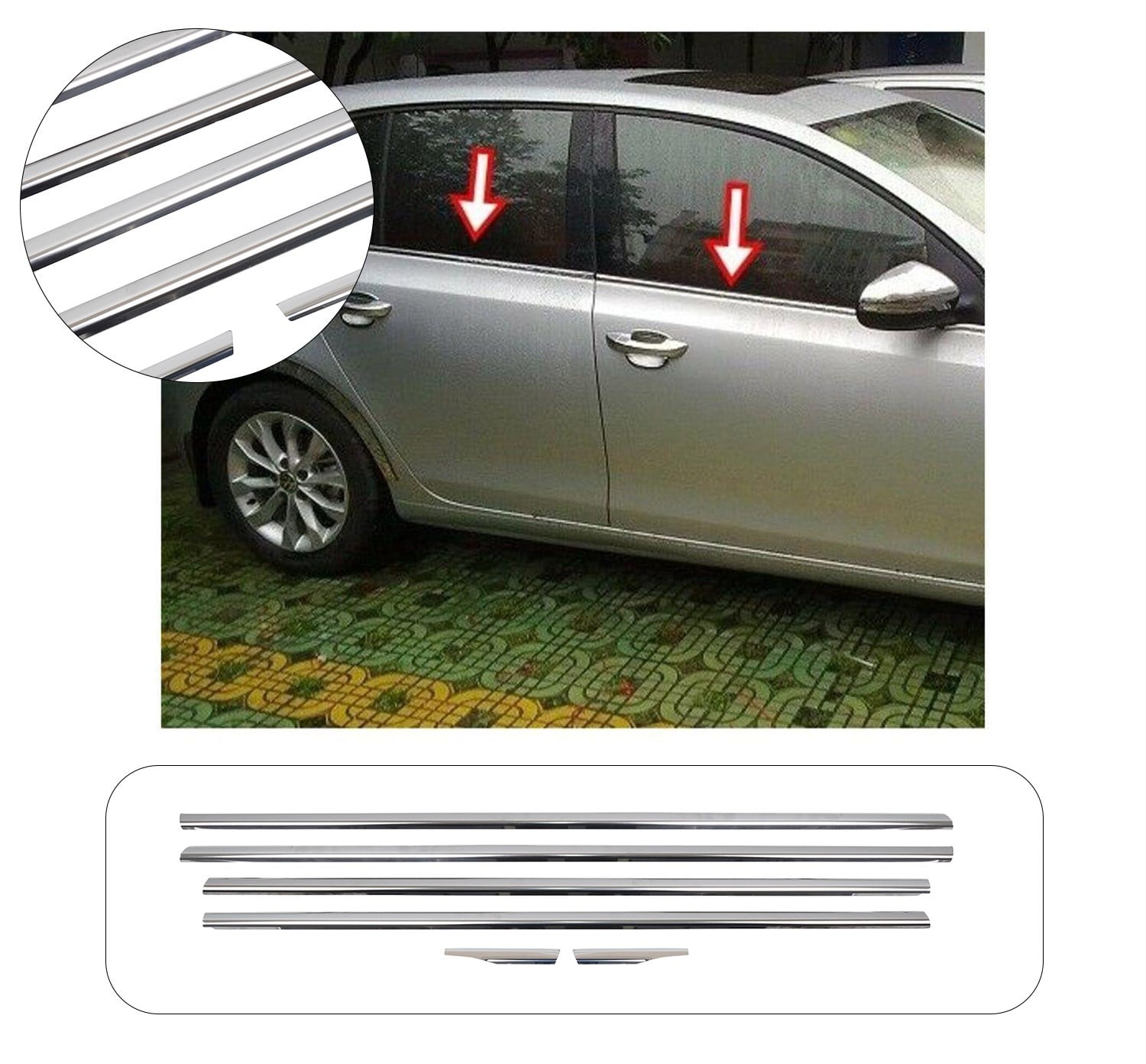 VW GOLF 6 CAM ÇITASI 6PRÇ
