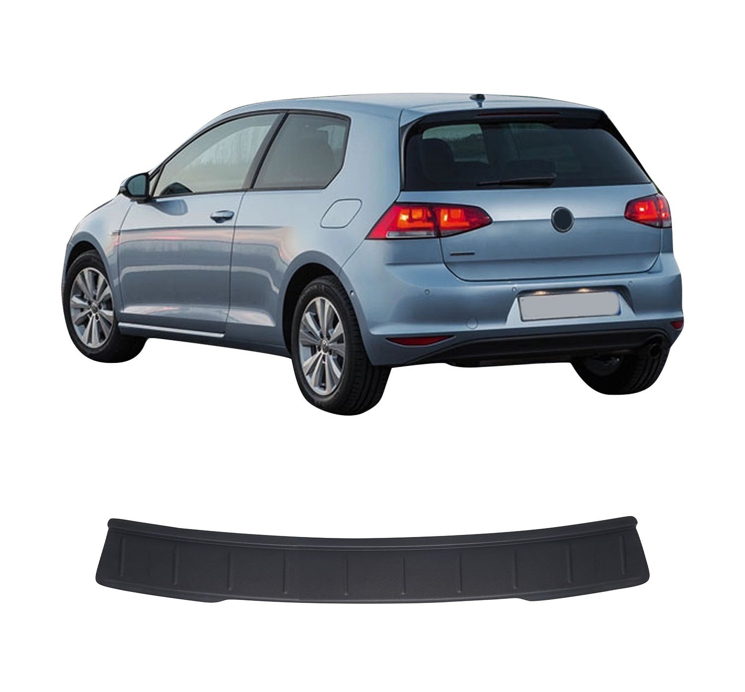 VW GOLF 7 2013- ABS GENİŞ ARKA TAMPON KORUMA