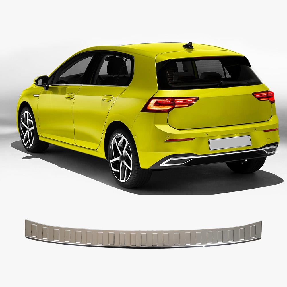 VW GOLF 8 HB 2019- KROM PARLAK ARKA TAMPON ÜSTÜ KORUMA