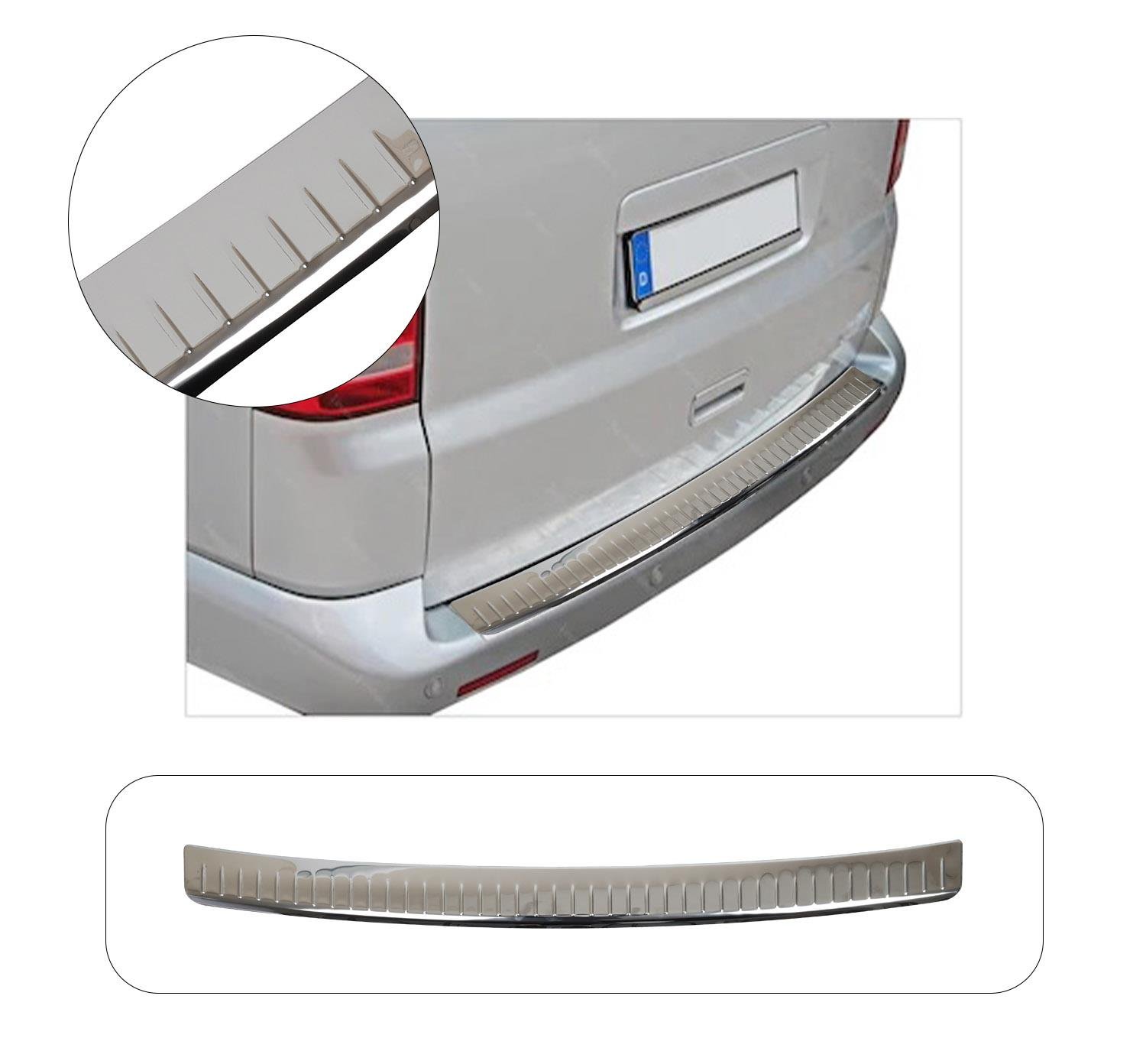 VW T5 2003-2012 KROM PARLAK ARKA TAMPON ÜSTÜ KORUMA