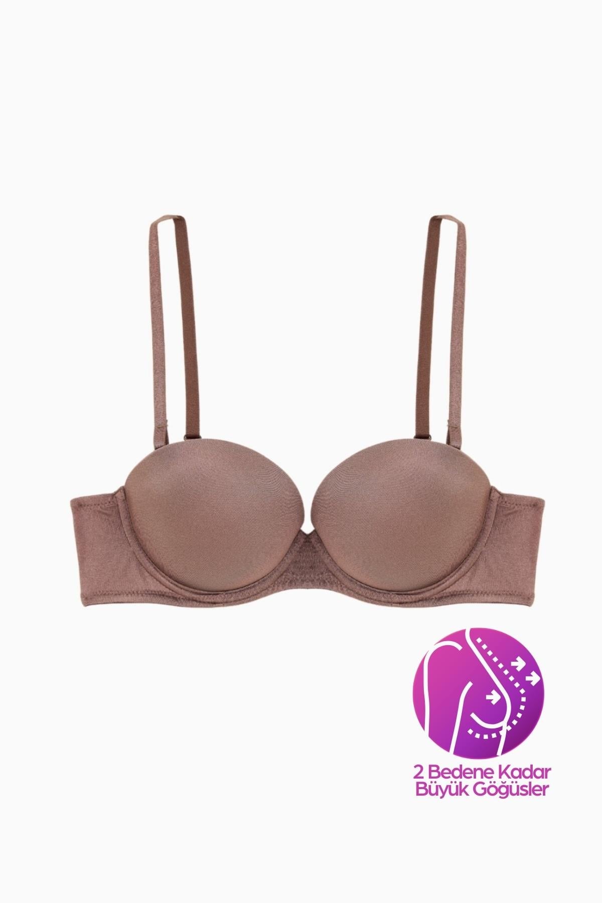 2'li Ekstra Dolgulu Double Push-Up Sütyen – Tak-Çıkar Askılı, Mikro Kumaş