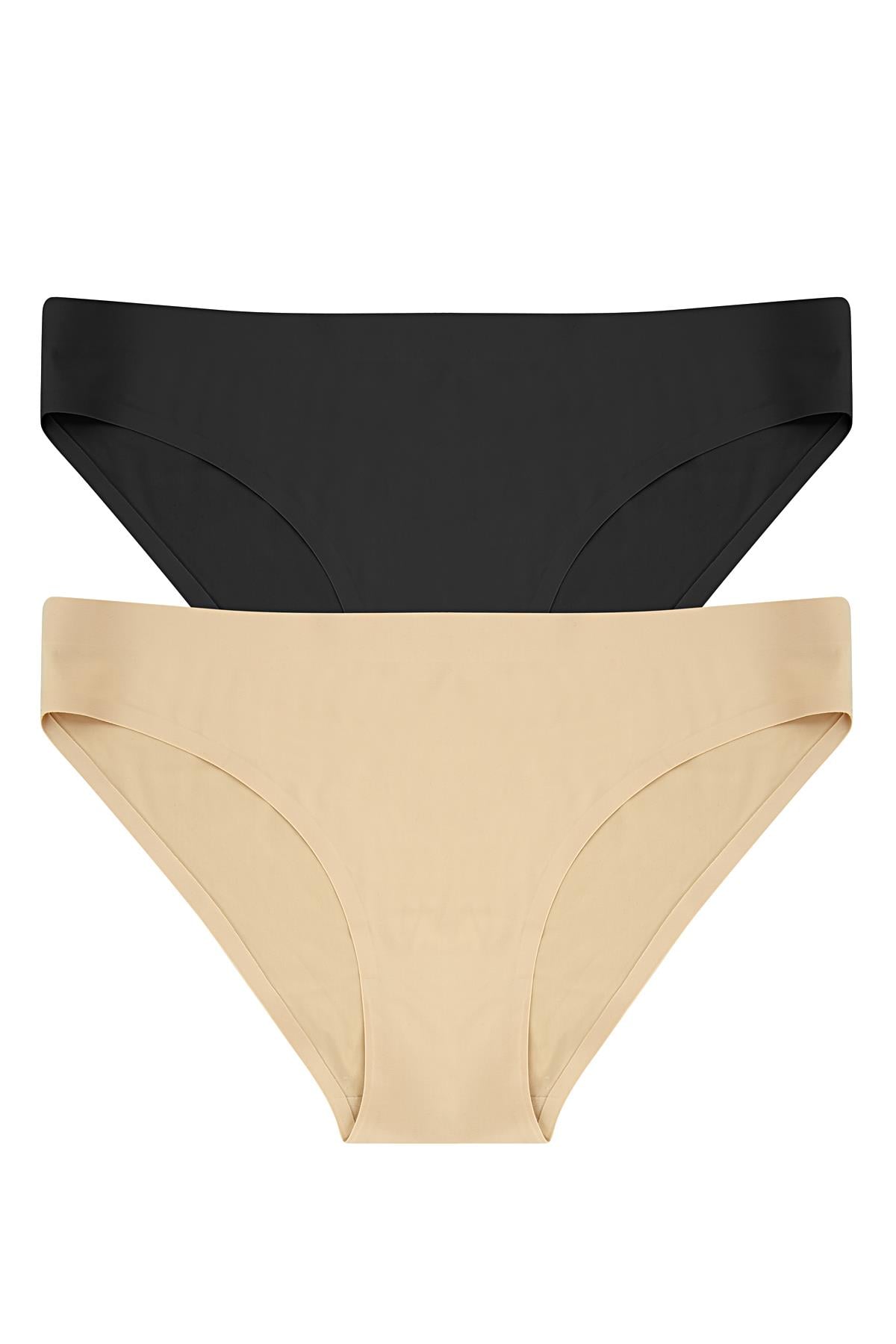 2'li Külot Seti - Siyah-Ten - Medium
