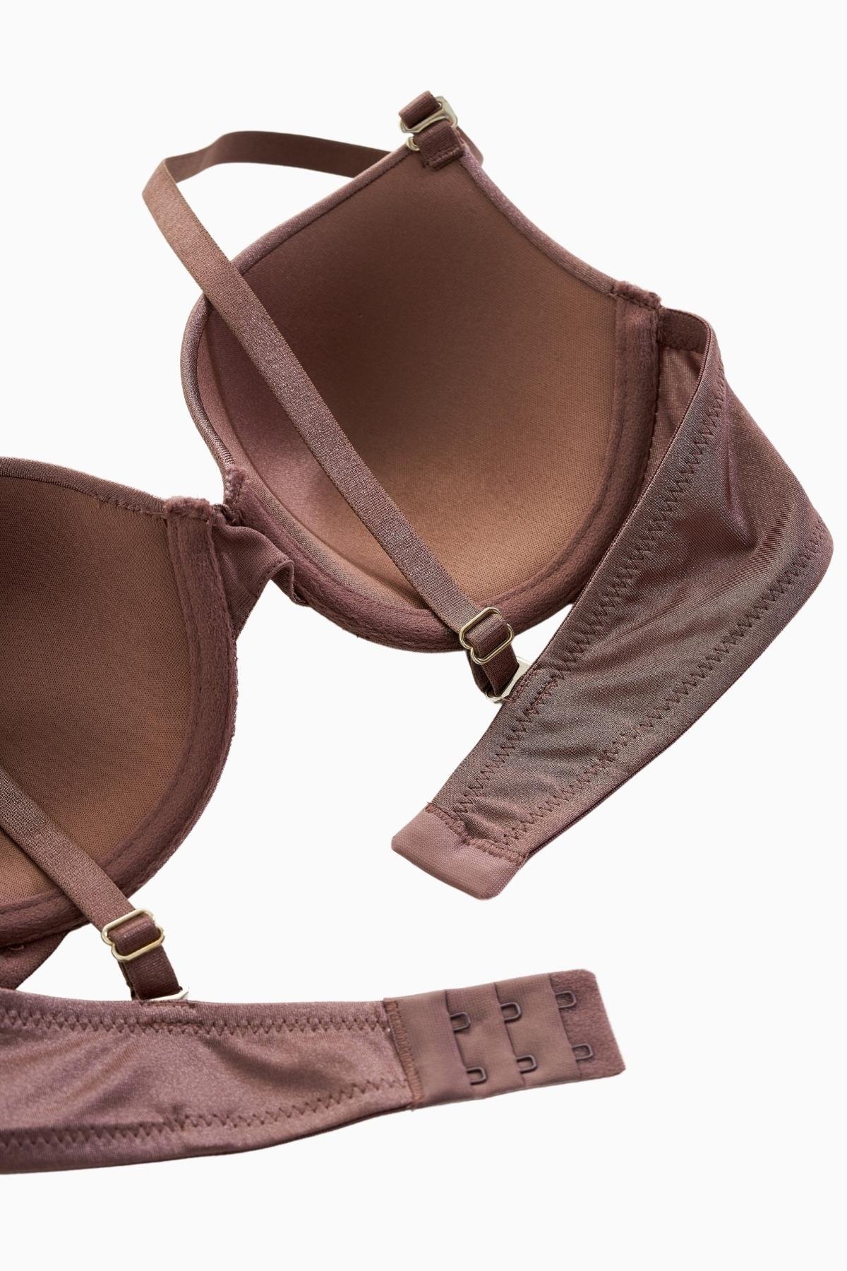 Alba Tak-Çıkar Askılı Mikro Sütyen - Desteksiz - Basic - 2535 - Bronz Kahve