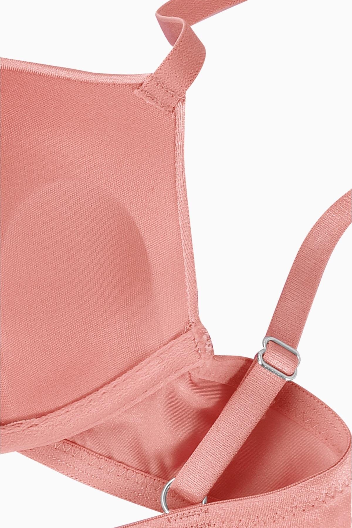 Andes 2527 Gül Kurusu Double Push Up / Ekstra Dolgulu Mikro Basic Sütyen