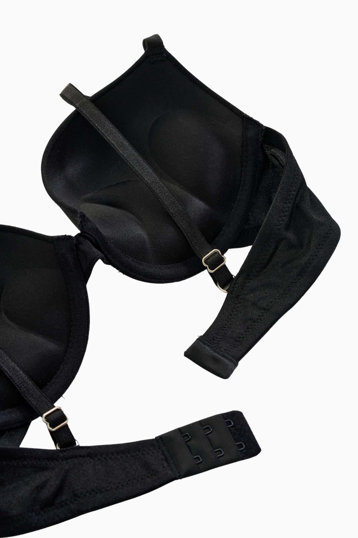 Andes Mikro Sütyen - Double Push Up, Ekstra Dolgulu - Basic - 2527 - Siyah