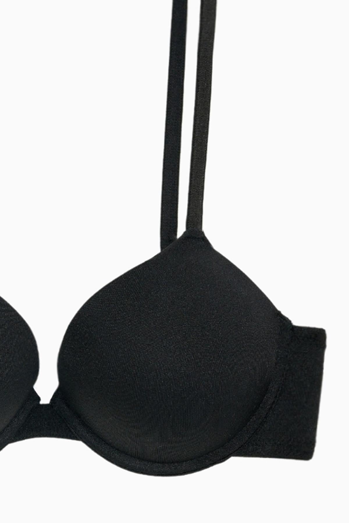 Andes Mikro Sütyen - Double Push Up, Ekstra Dolgulu - Basic - 2527 - Siyah
