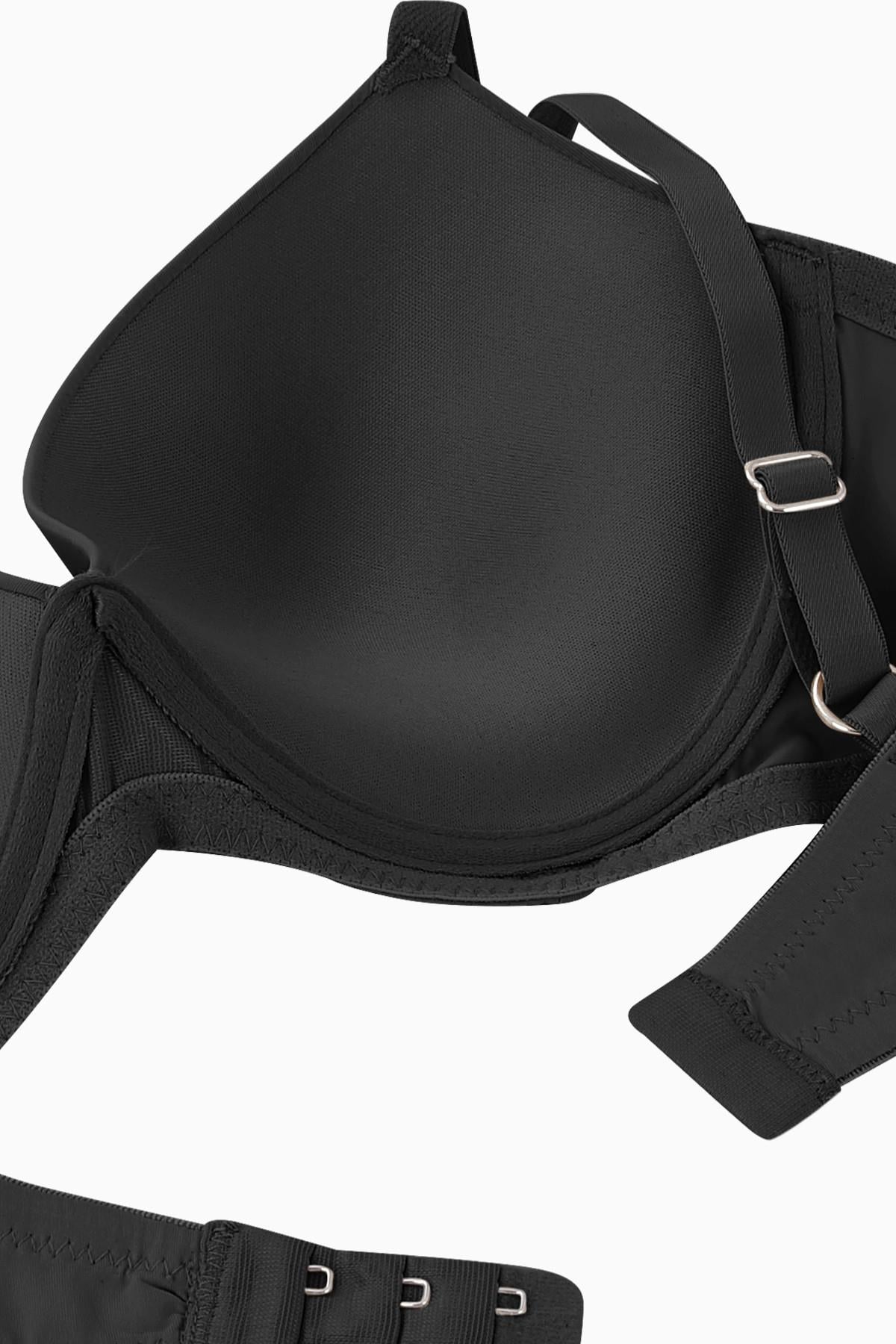 Luna Premium Basic 2222 Siyah Soft Push Up / Yarı Dolgulu Mikro Sütyen