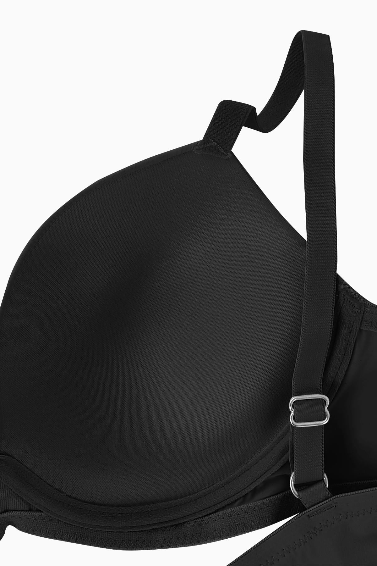 Luna Premium Basic 2222 Siyah Soft Push Up / Yarı Dolgulu Mikro Sütyen