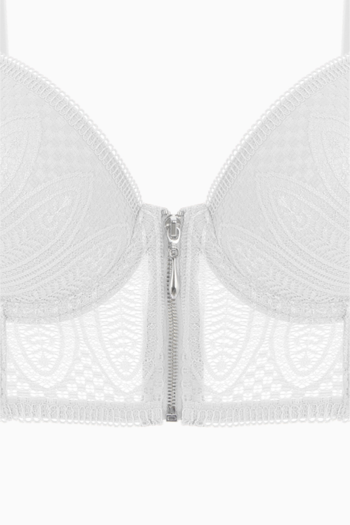 Noa Dantelli Büstiyer Sütyen - Push Up, Dolgulu - Fashion - 2509 - Ekru